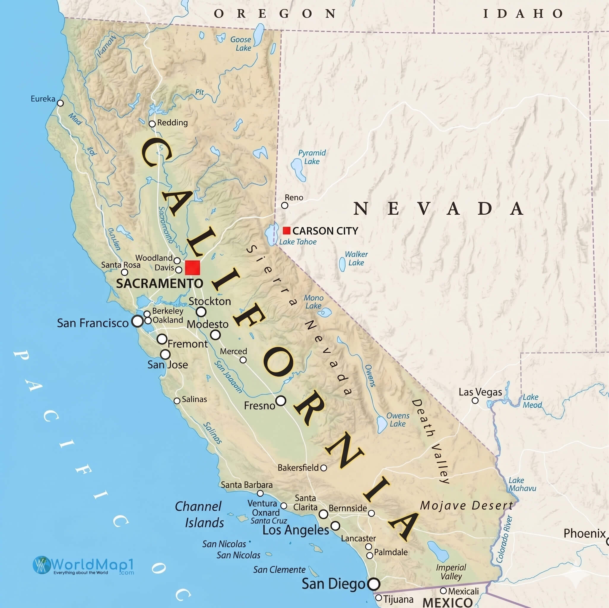 California high resolution physical map