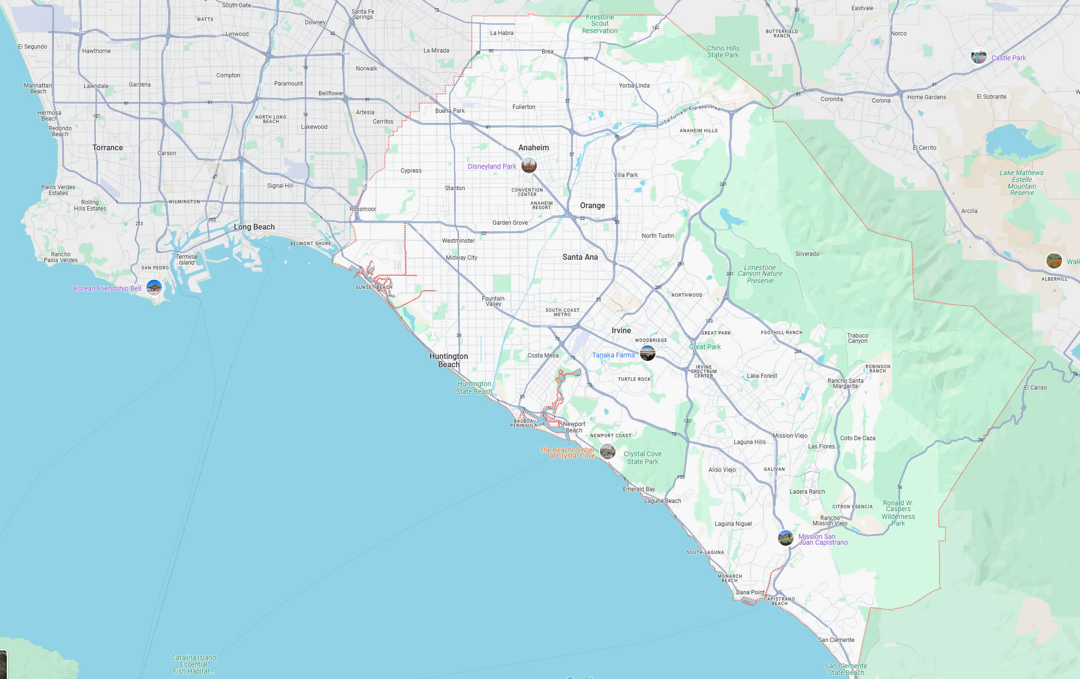 Orange County city map