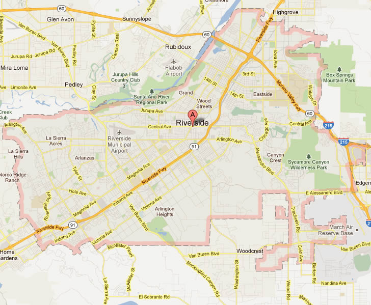 Map of Riverside