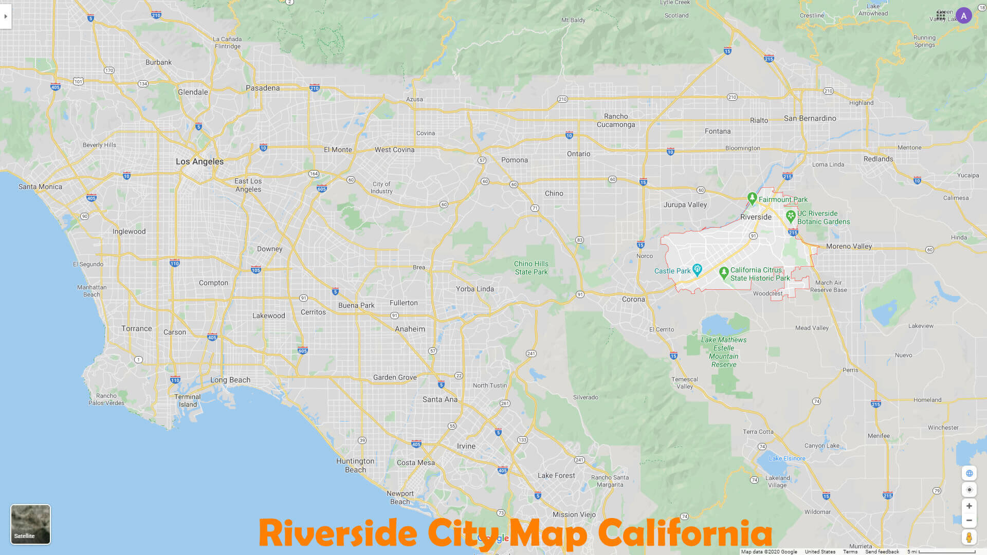 Riverside county map California
