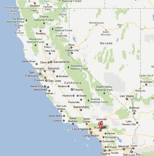 Riverside map California