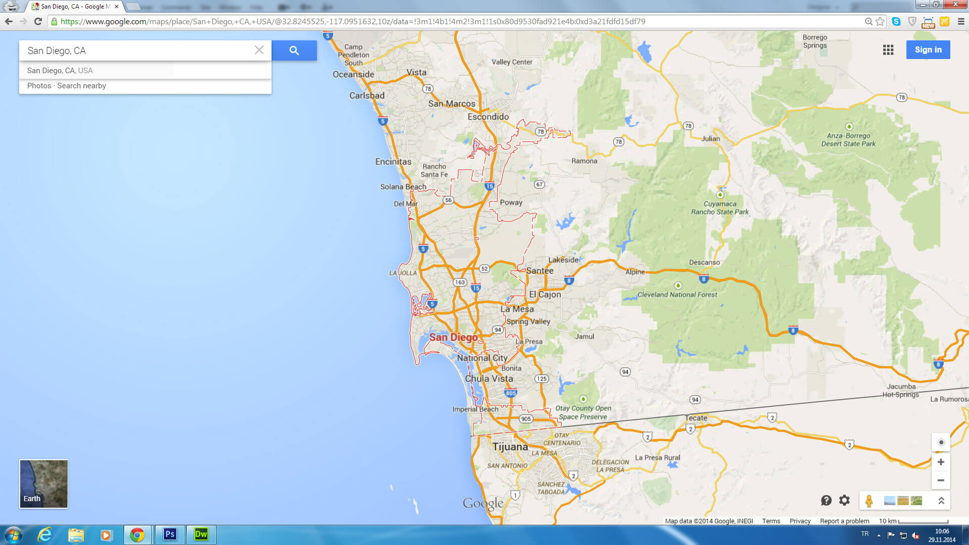 San Diego Map California US