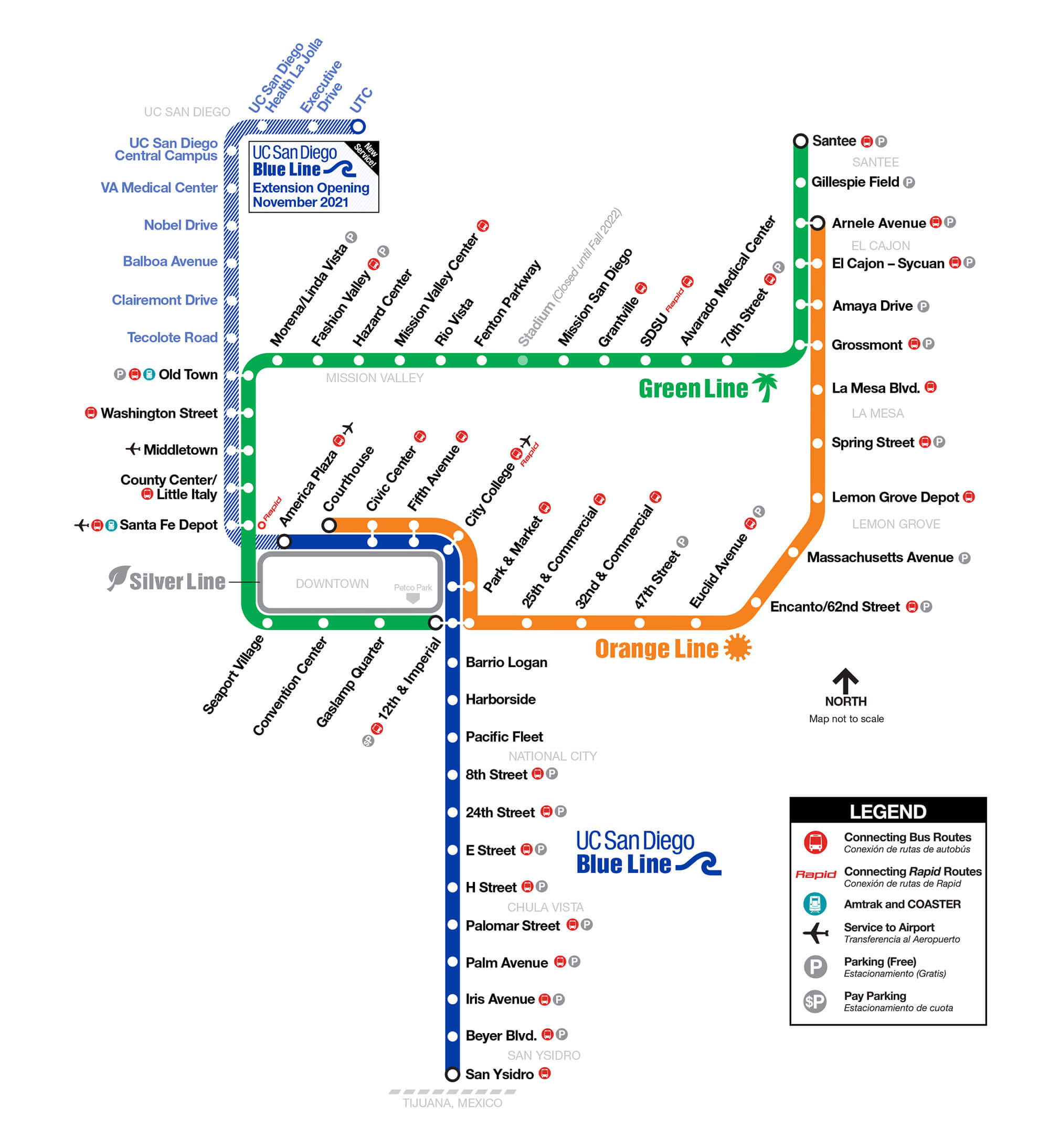 San Diego metro map