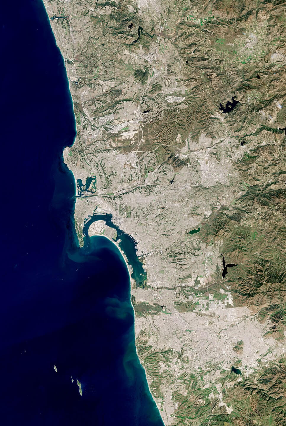 San Diego satellite map