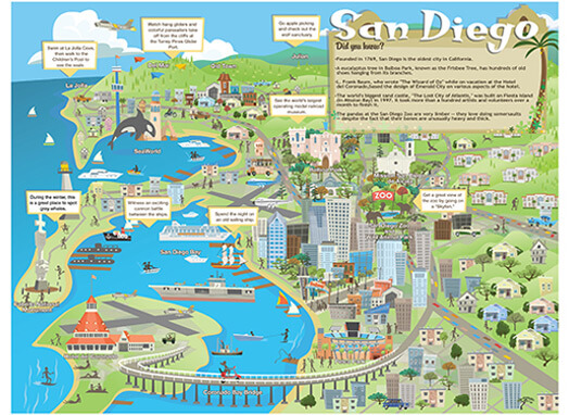 San Diego tourism map