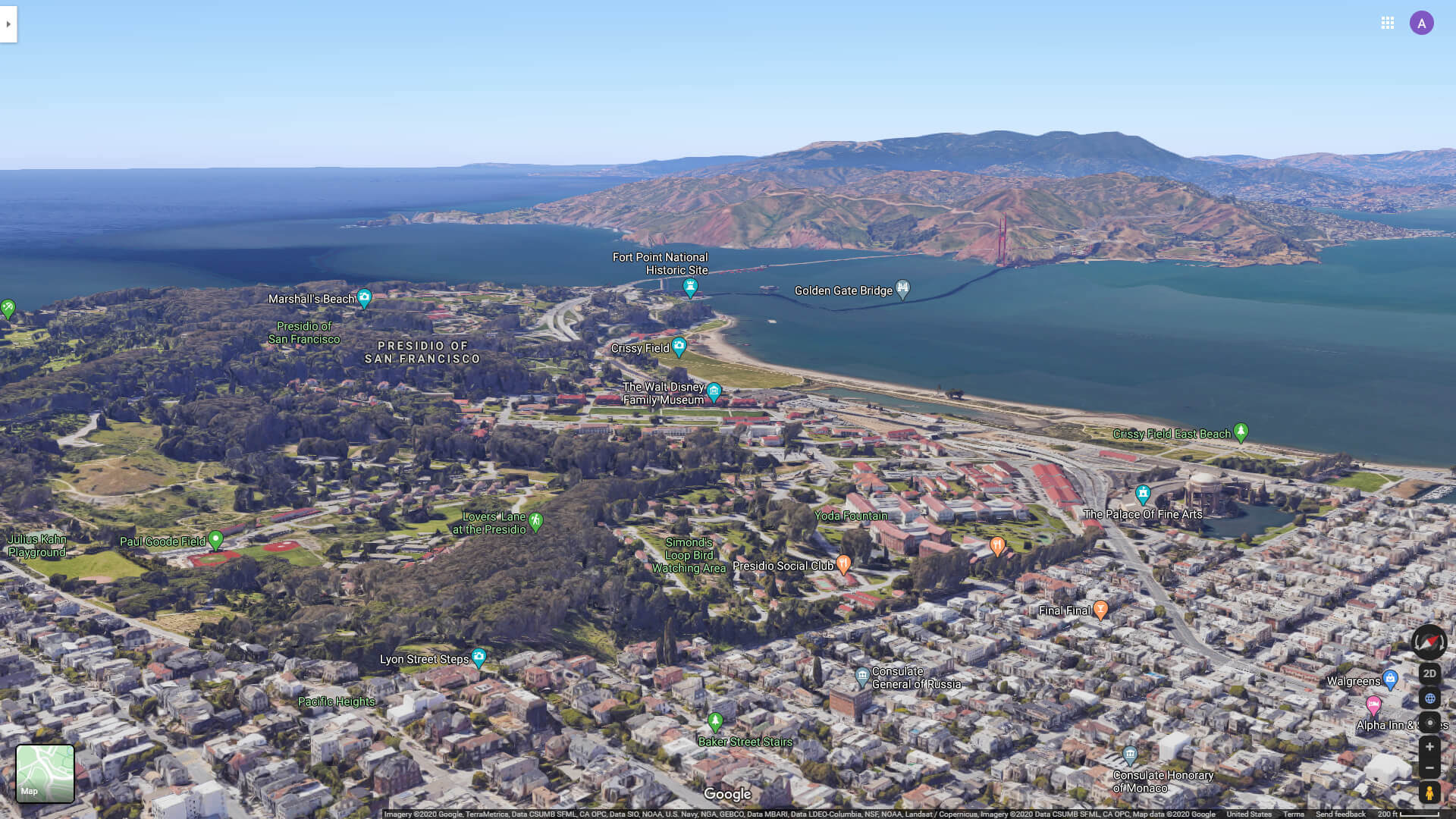 Golden Gate Bridge and The Palace of Fine Art