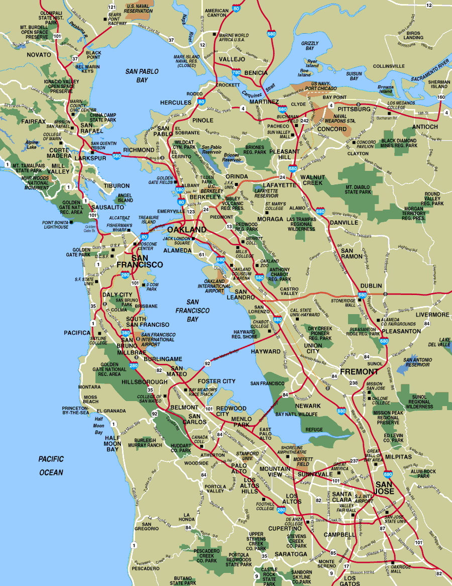 San Francisco bay area map