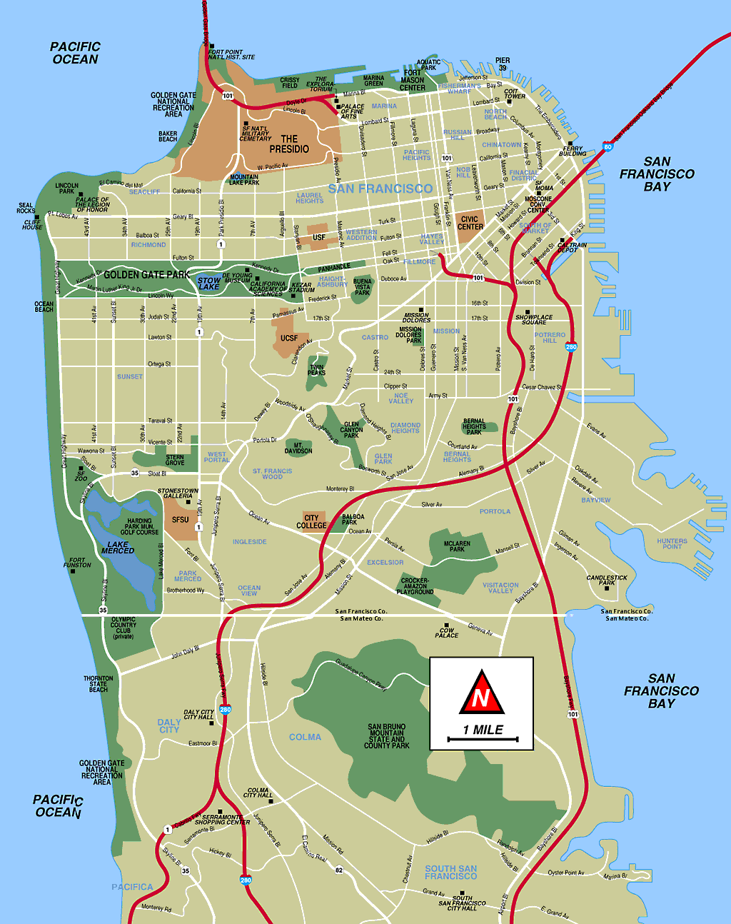 San Francisco city map