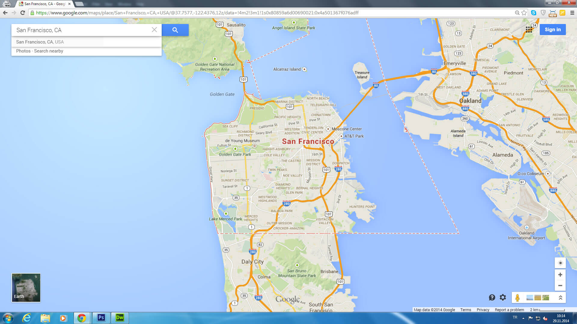 San Francisco Map California US