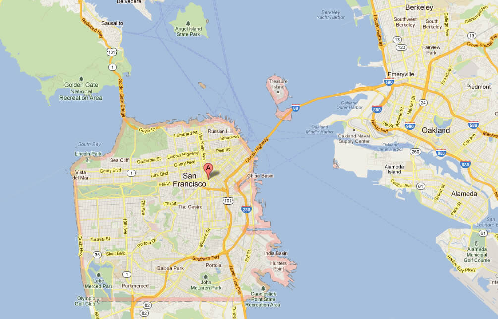 San Francisco Map city boundary