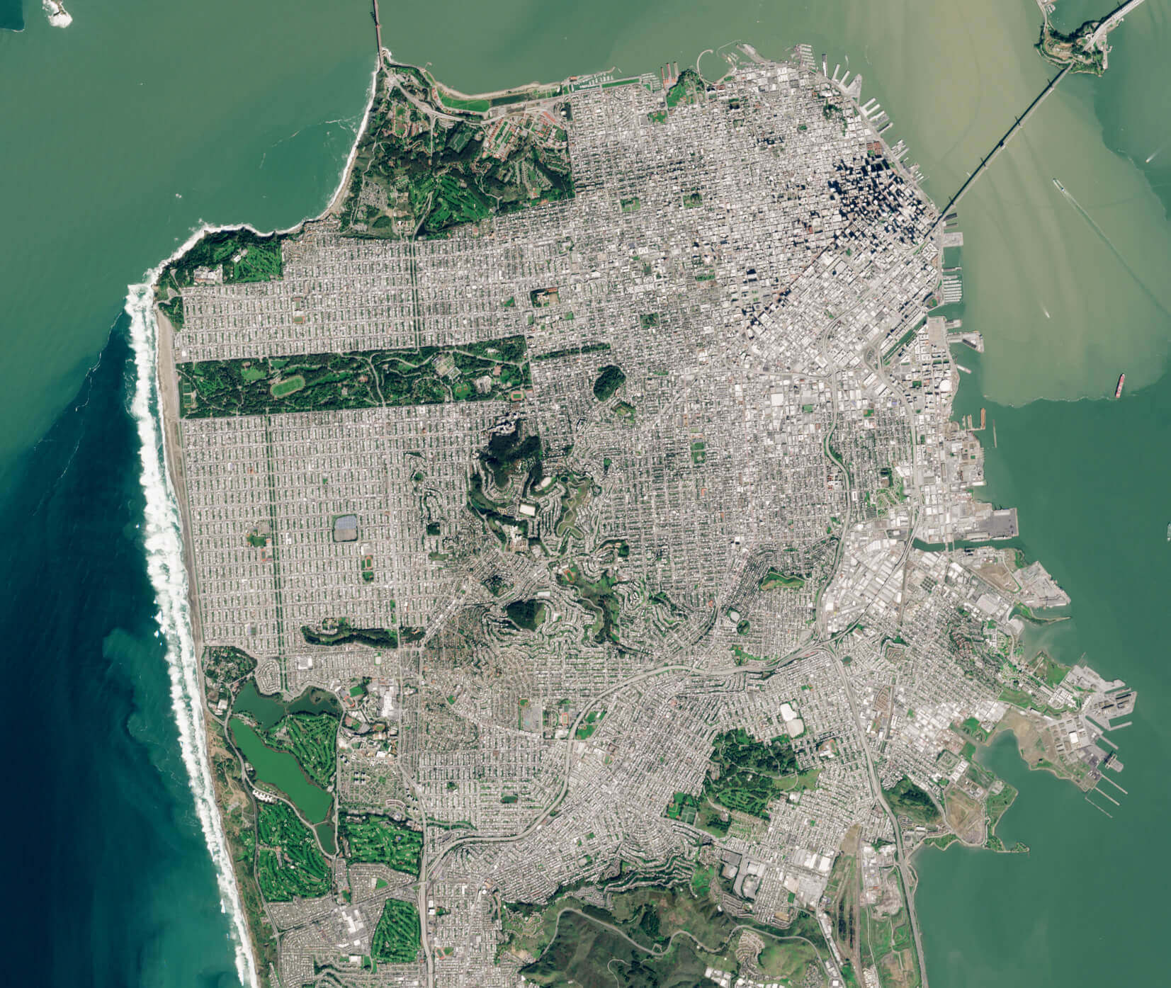 San Francisco satellite map