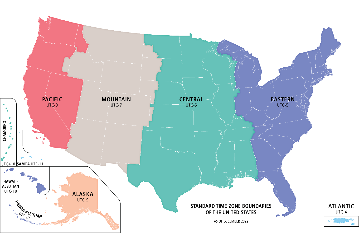 California Pacific time zone utc 8 in US