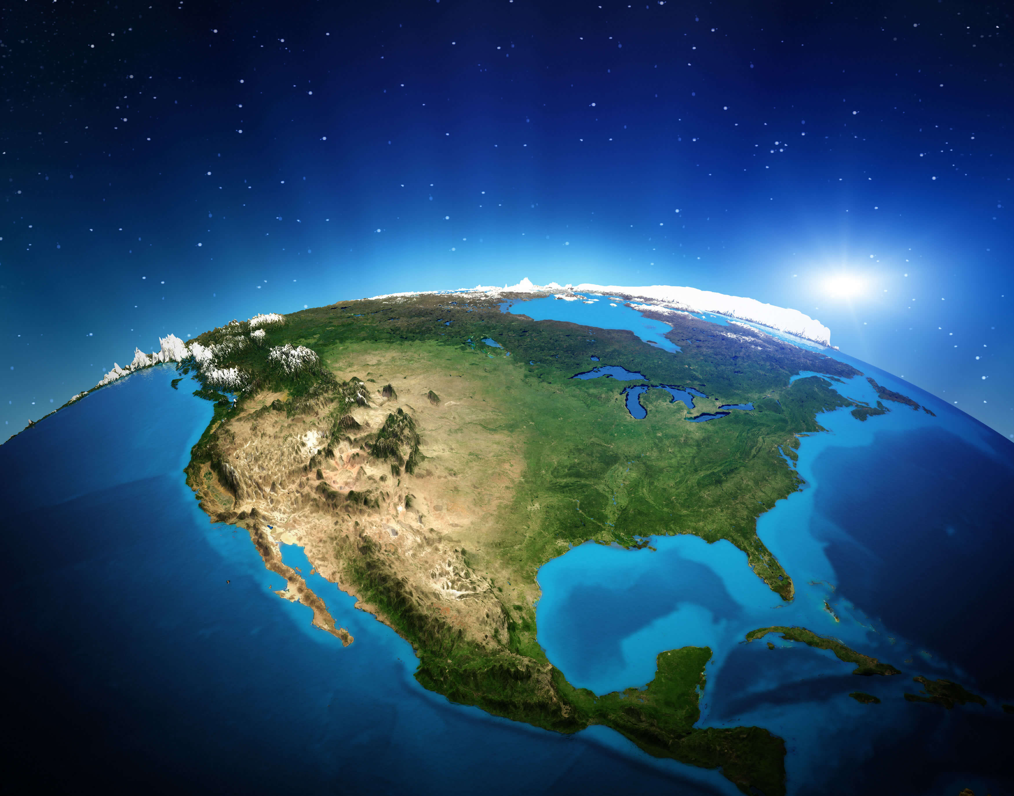 United States satellite view from space