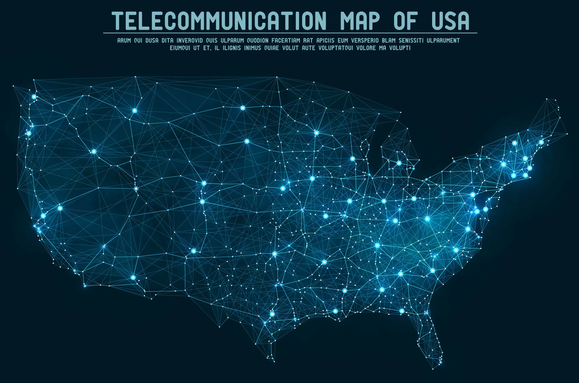 United States telecommunication map