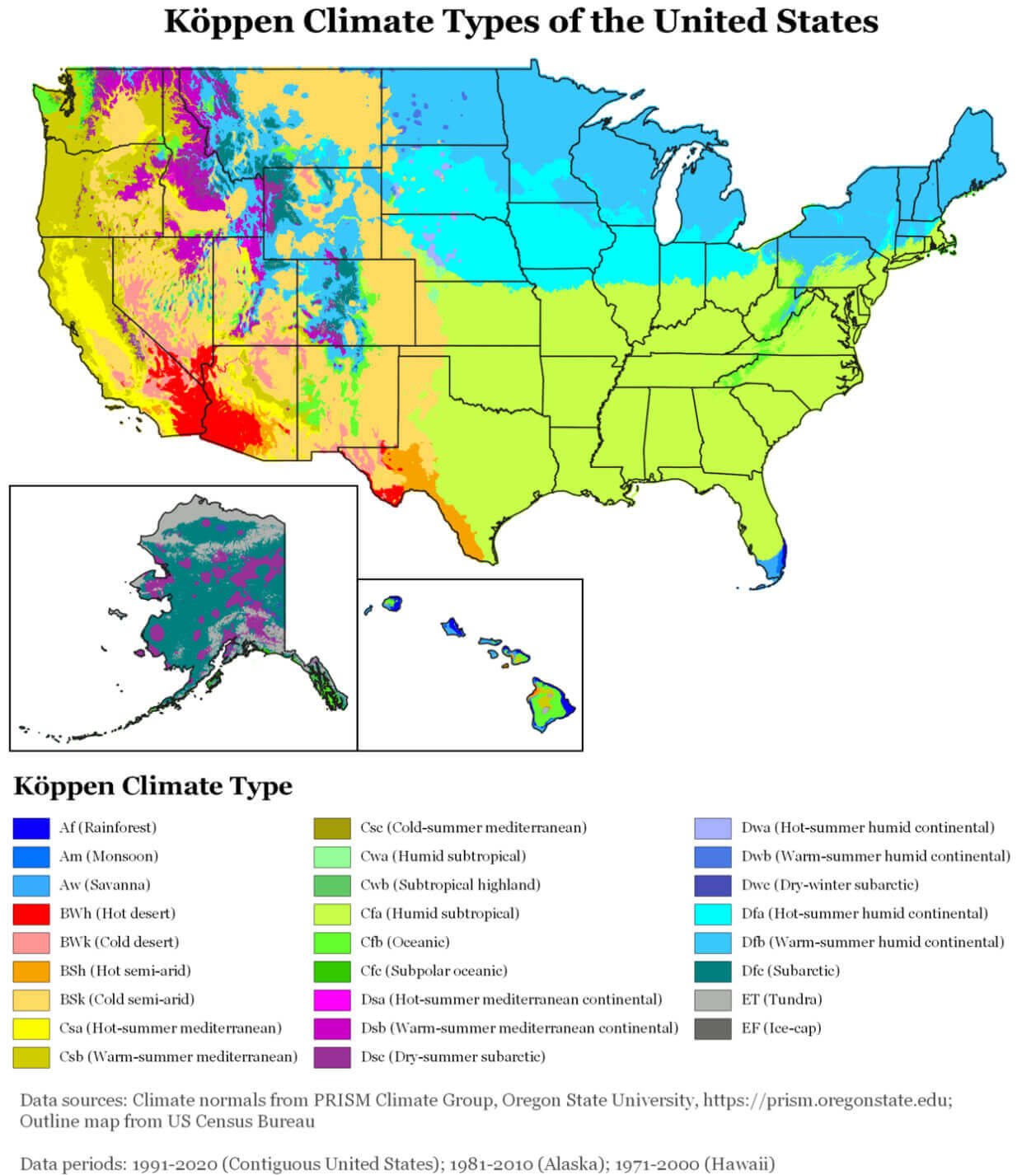 United States climate map