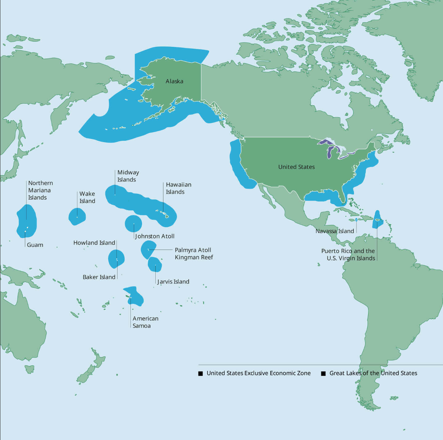 United States exclusive economic zone map