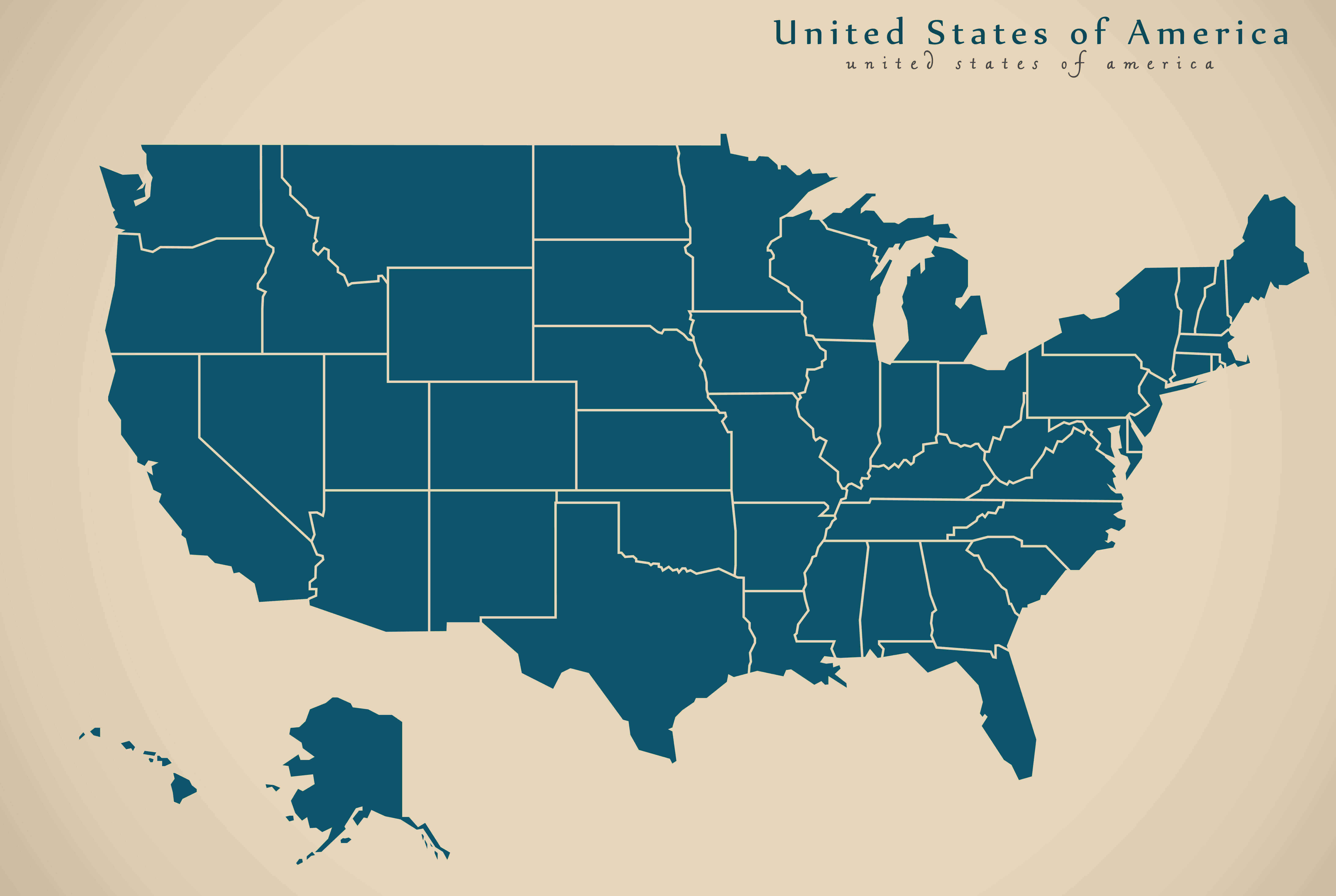 United States political blank map