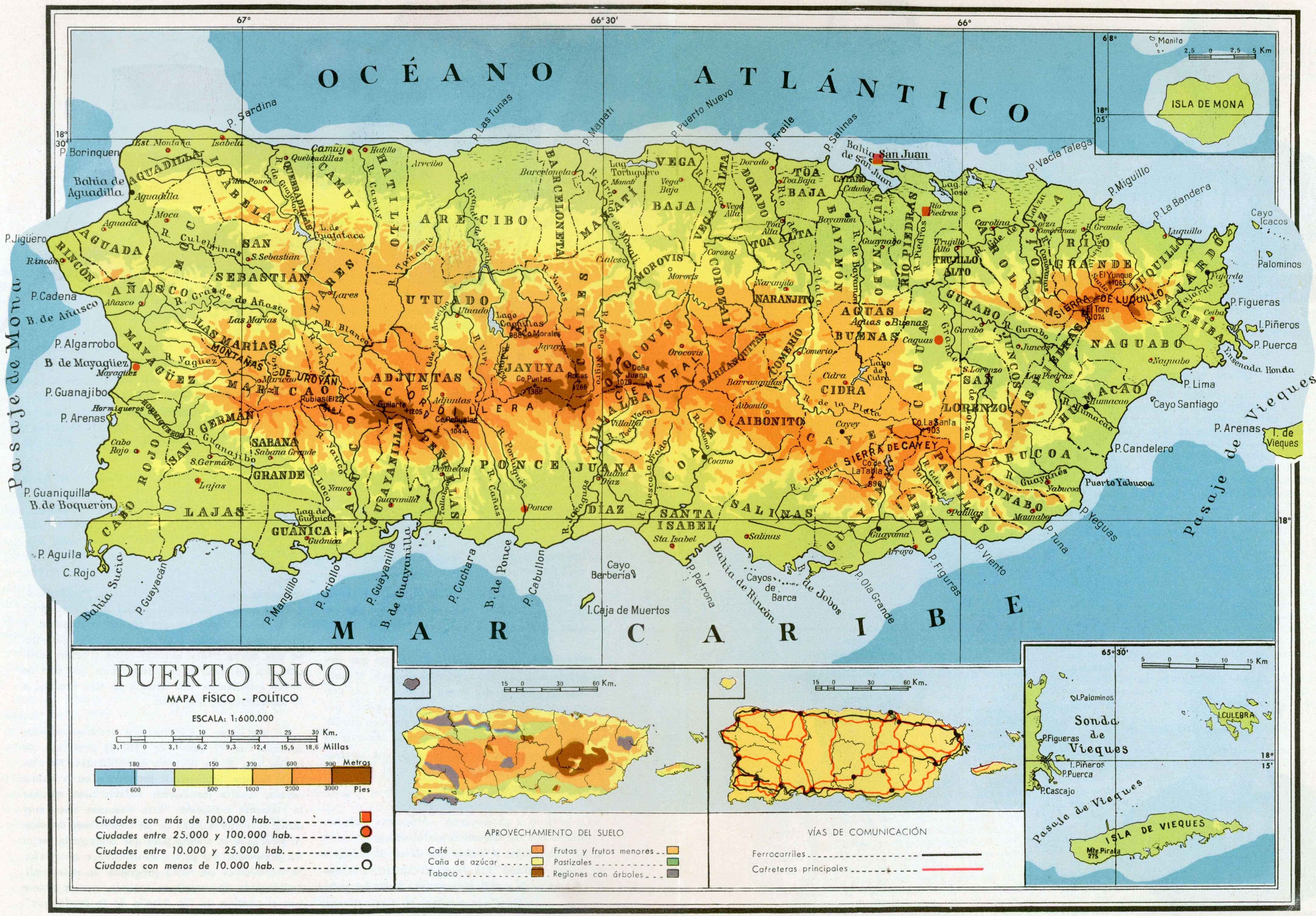 Puerto Rico historical map 1952