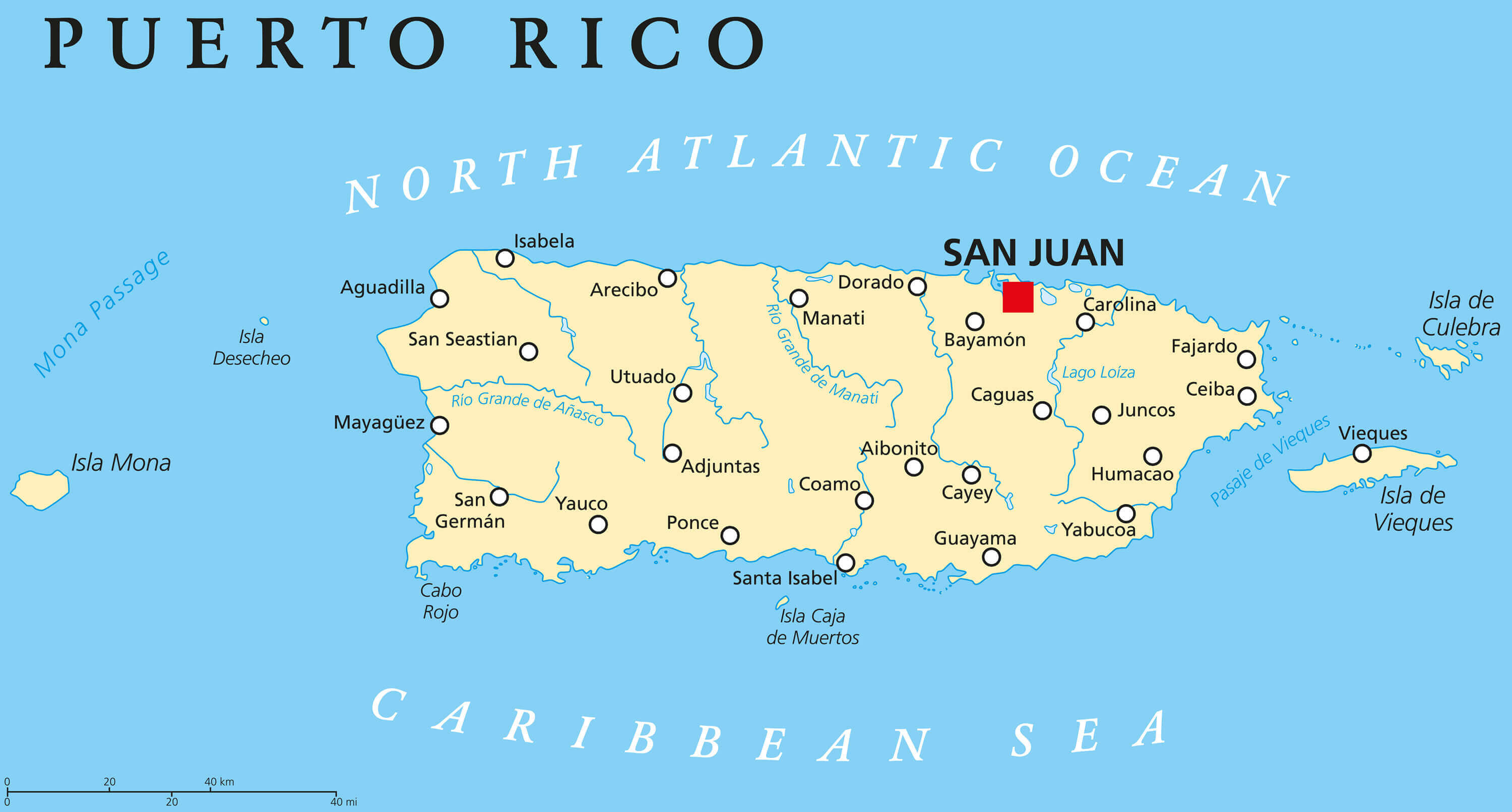 Puerto Rico map