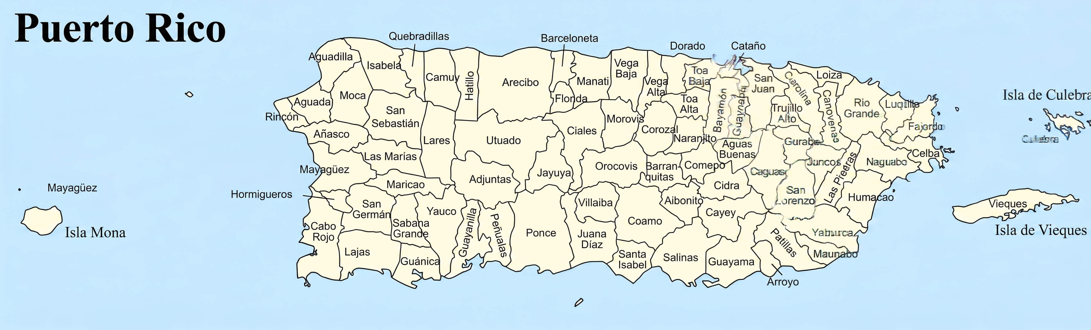 Puerto Rico outline map