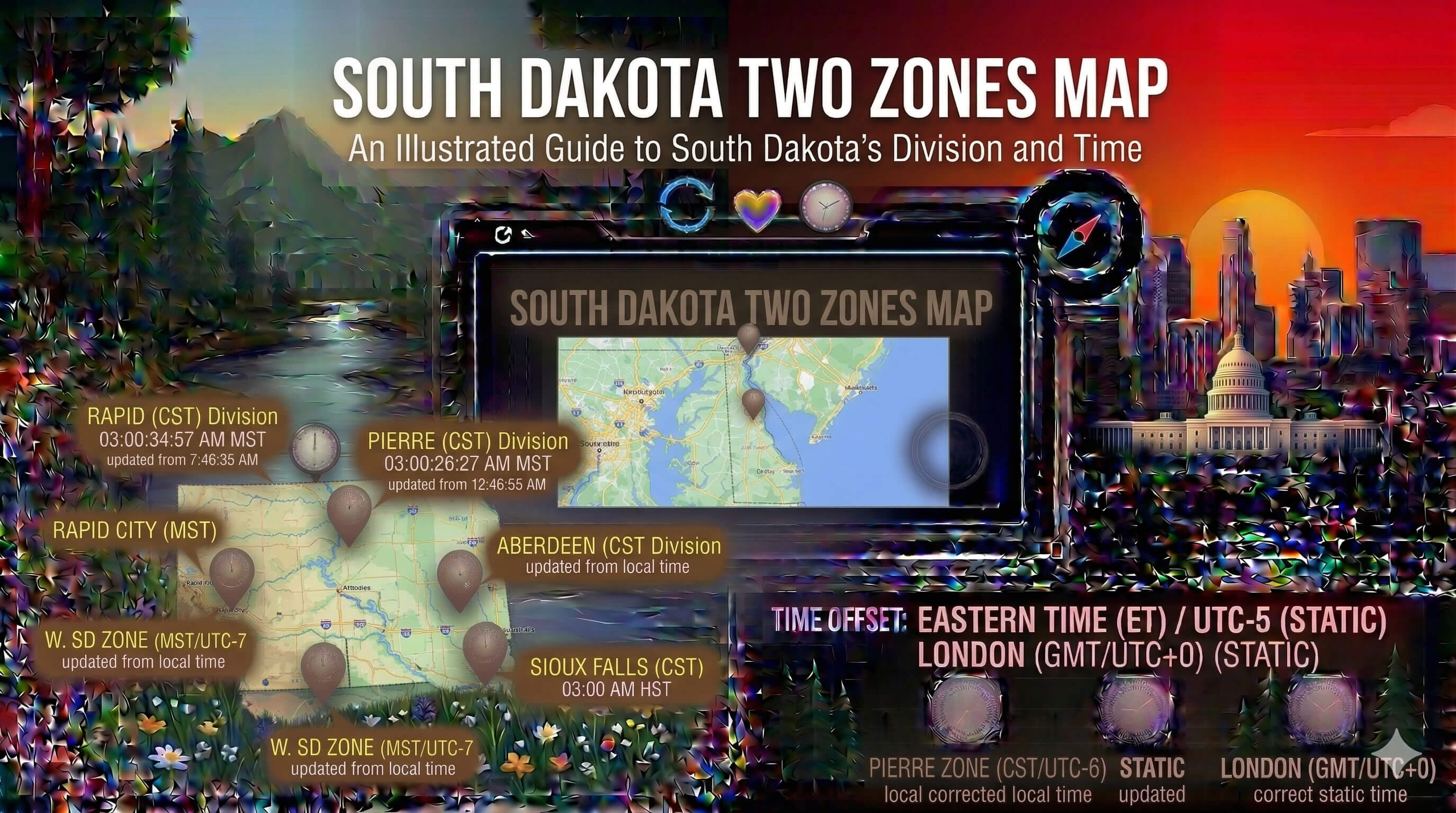 South Dakota time zone