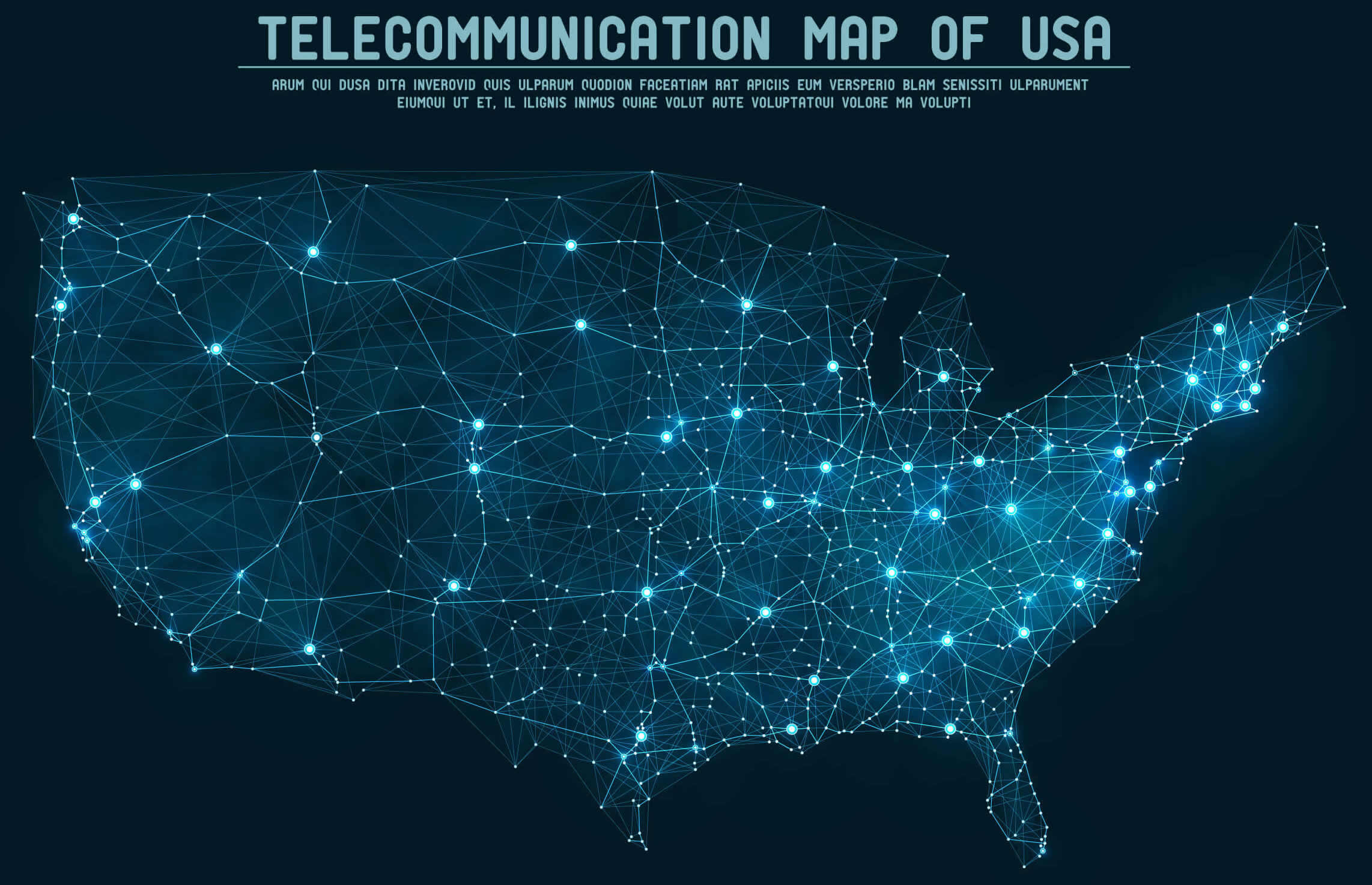 United States telecommunication map