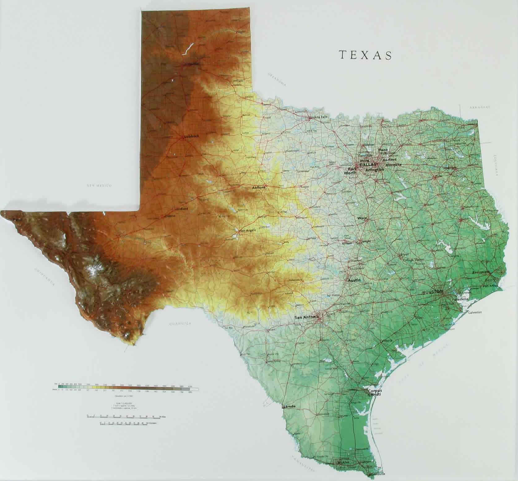Texas Cities Map 25 Physical map of Texas with cities