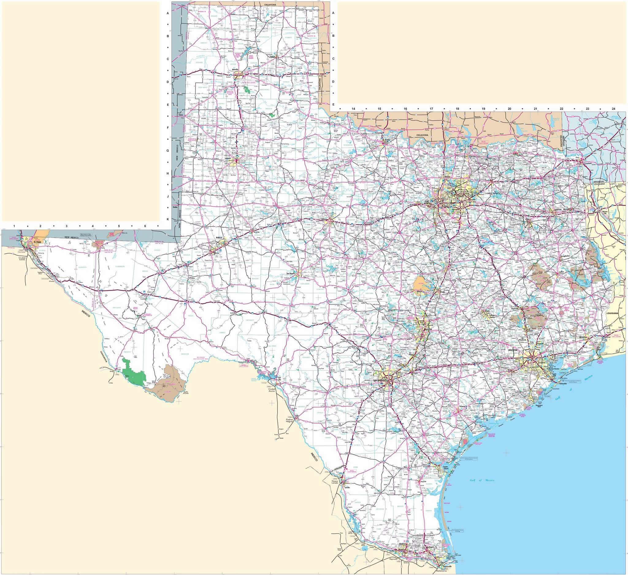 Texas Cities Map 37 Texas main cities map