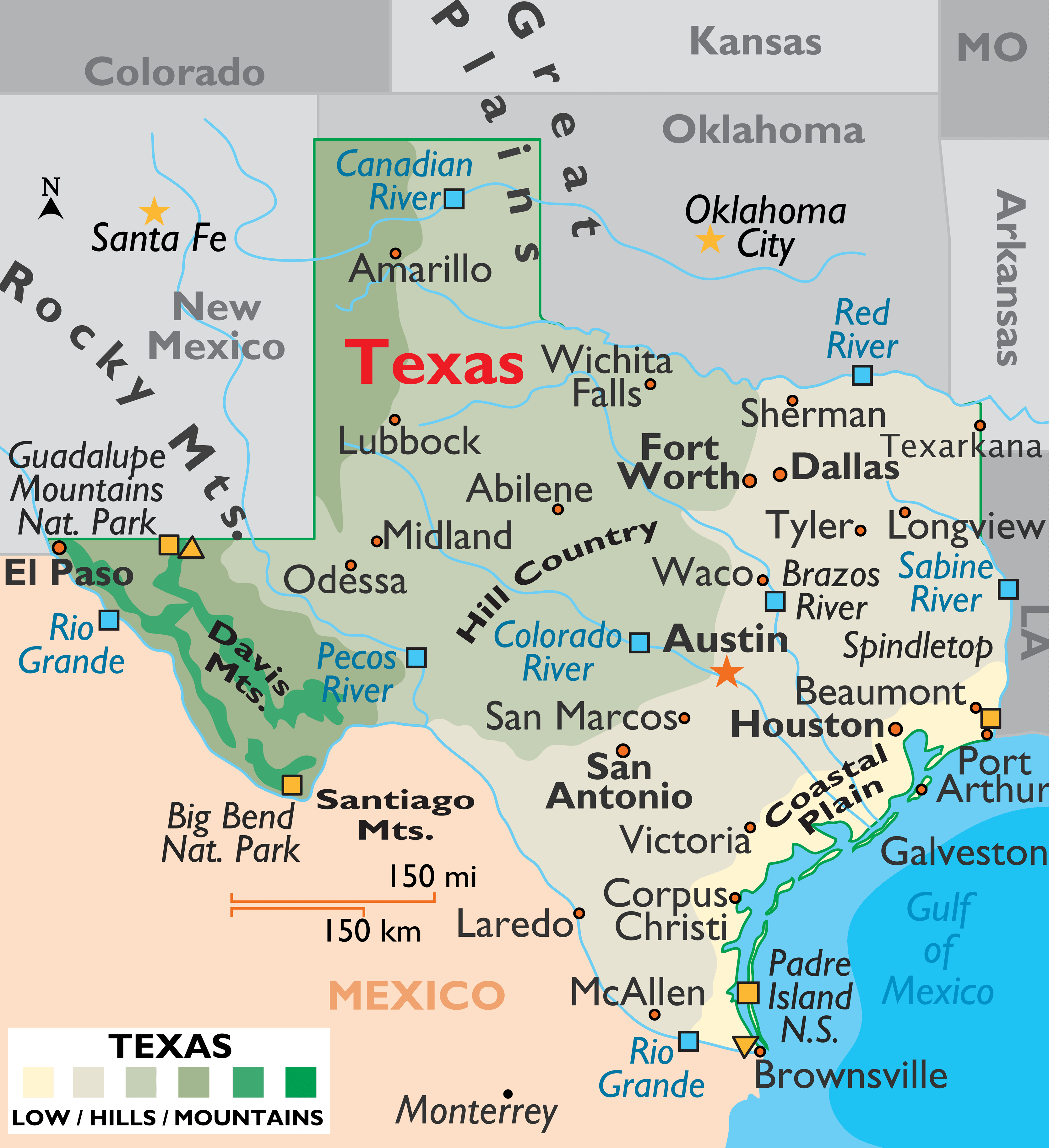 Texas Cities Map 40 Texas major cities map