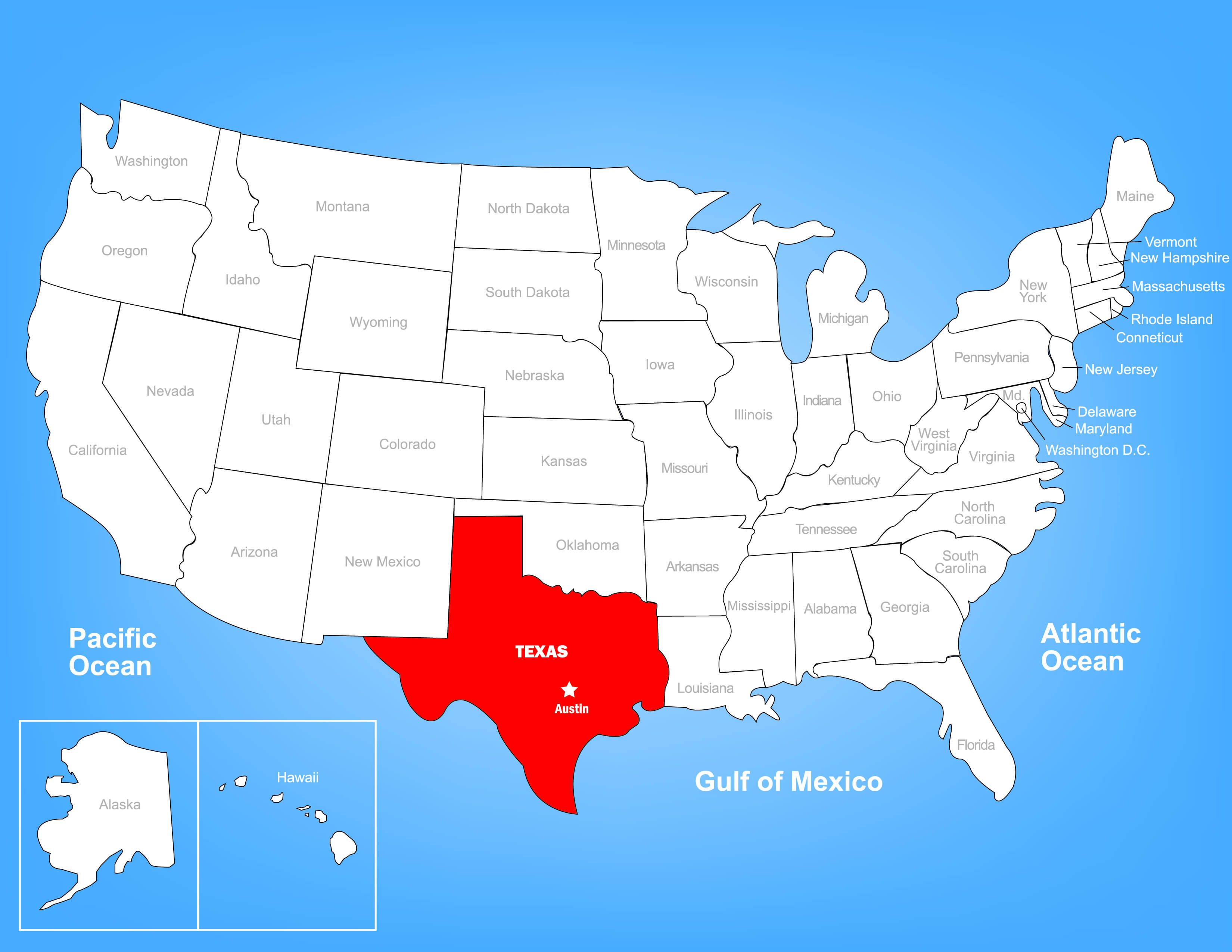 Where is Texas in the us and time zone