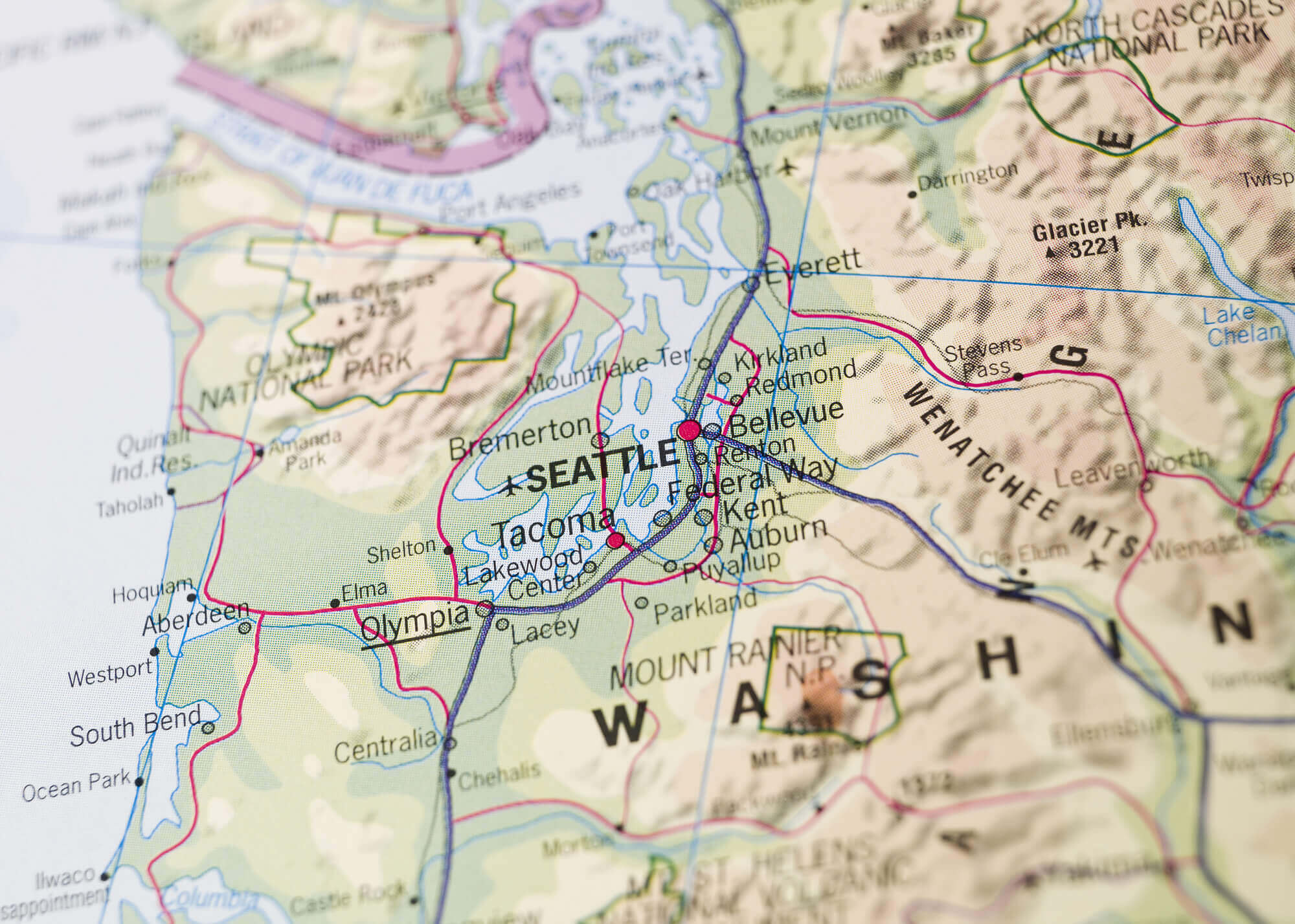 Map of Seattle Washington