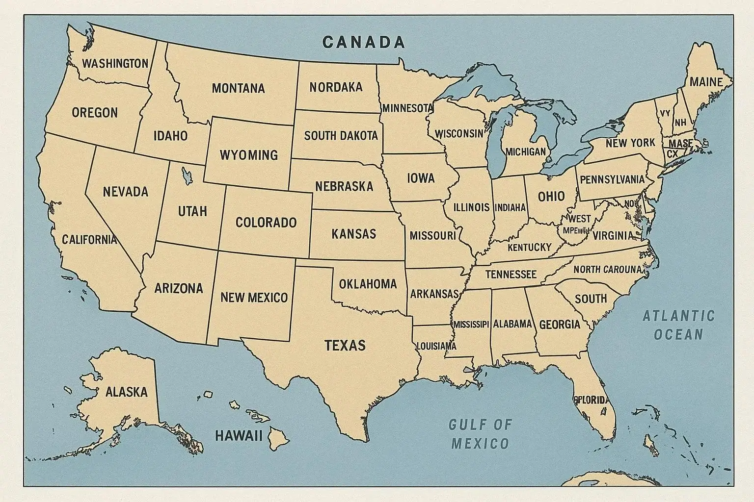 Blank map of the UUS