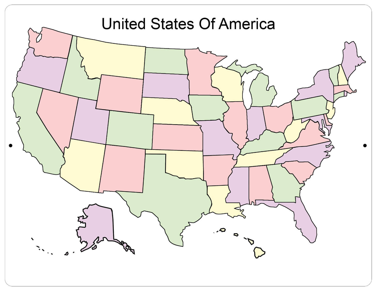 the US blank map