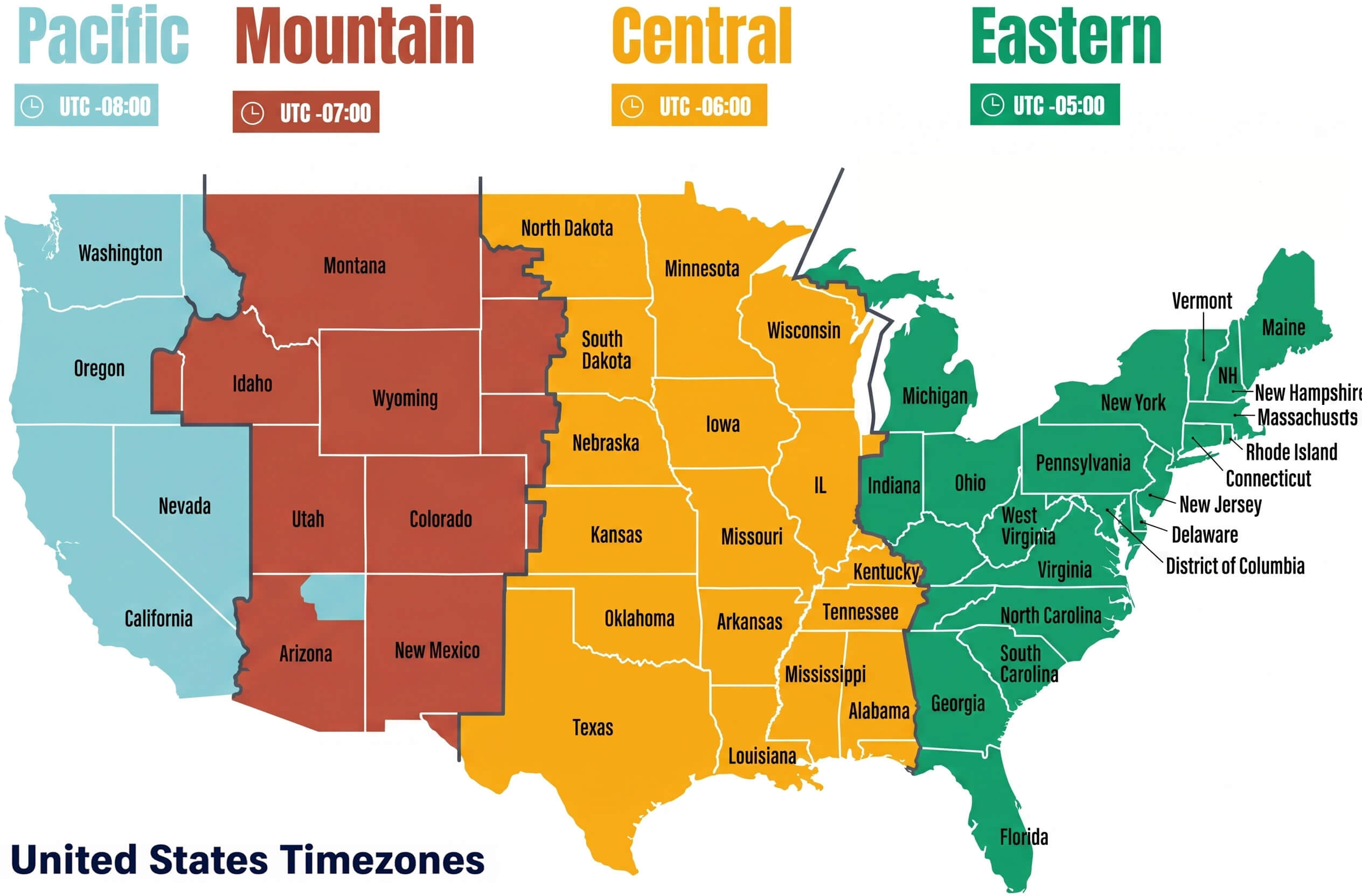 United States timezones