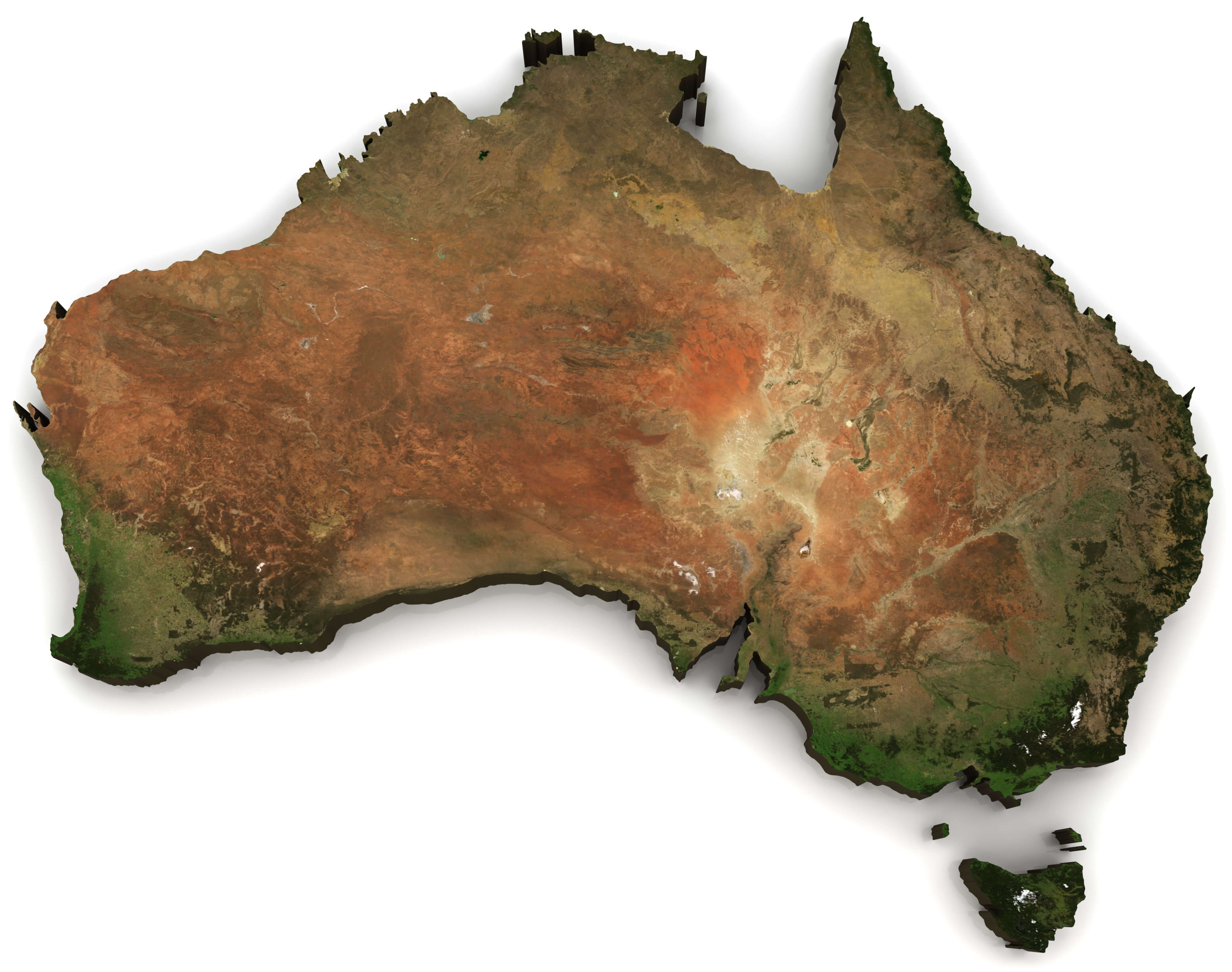 Australia high-resulution topography map