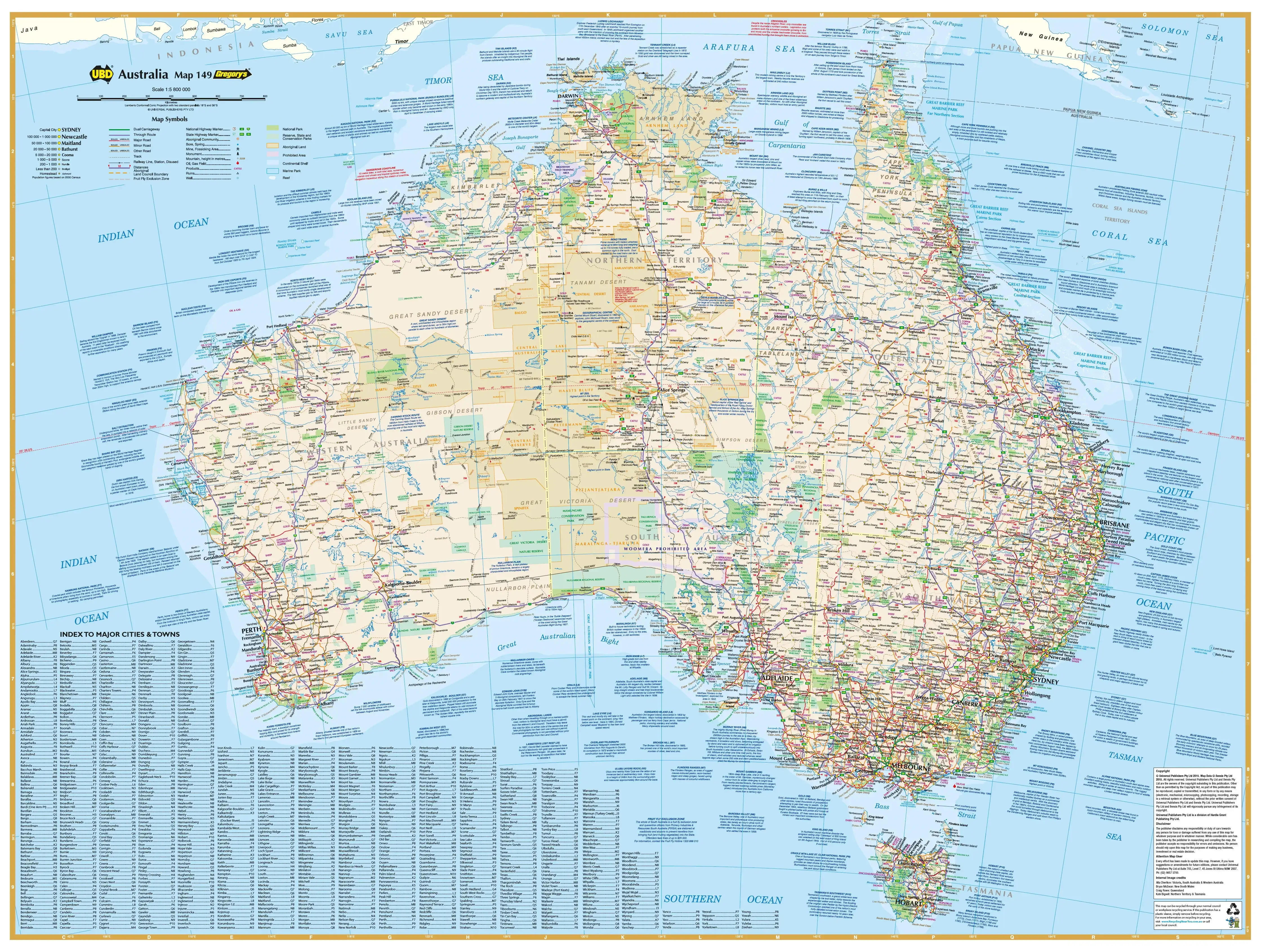 Detailed large Australia road map