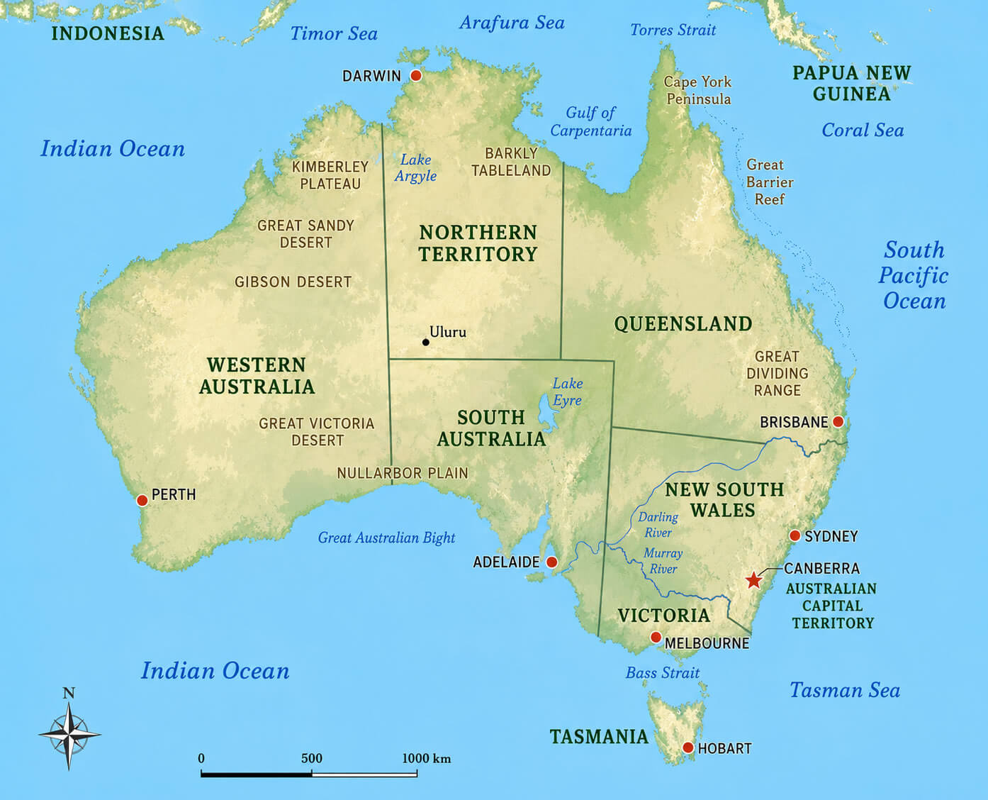 Maps of Australia 20 Australia geographic regions map