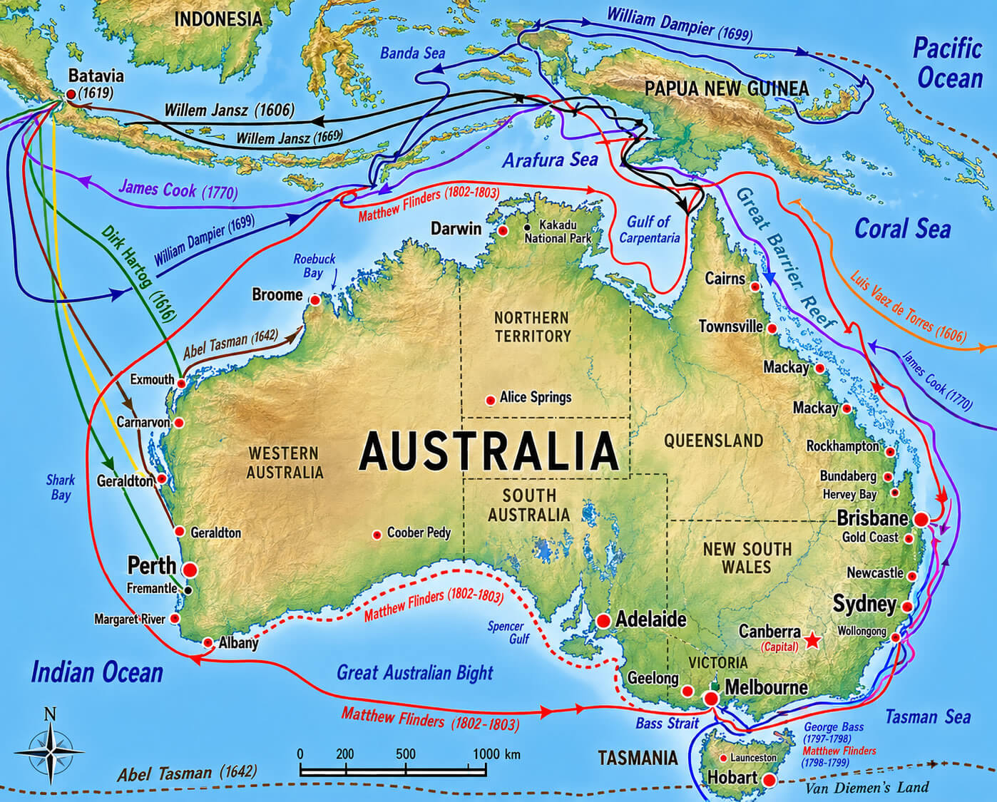 Australia Maps 20 Australia maritime and shipping routes map 1813