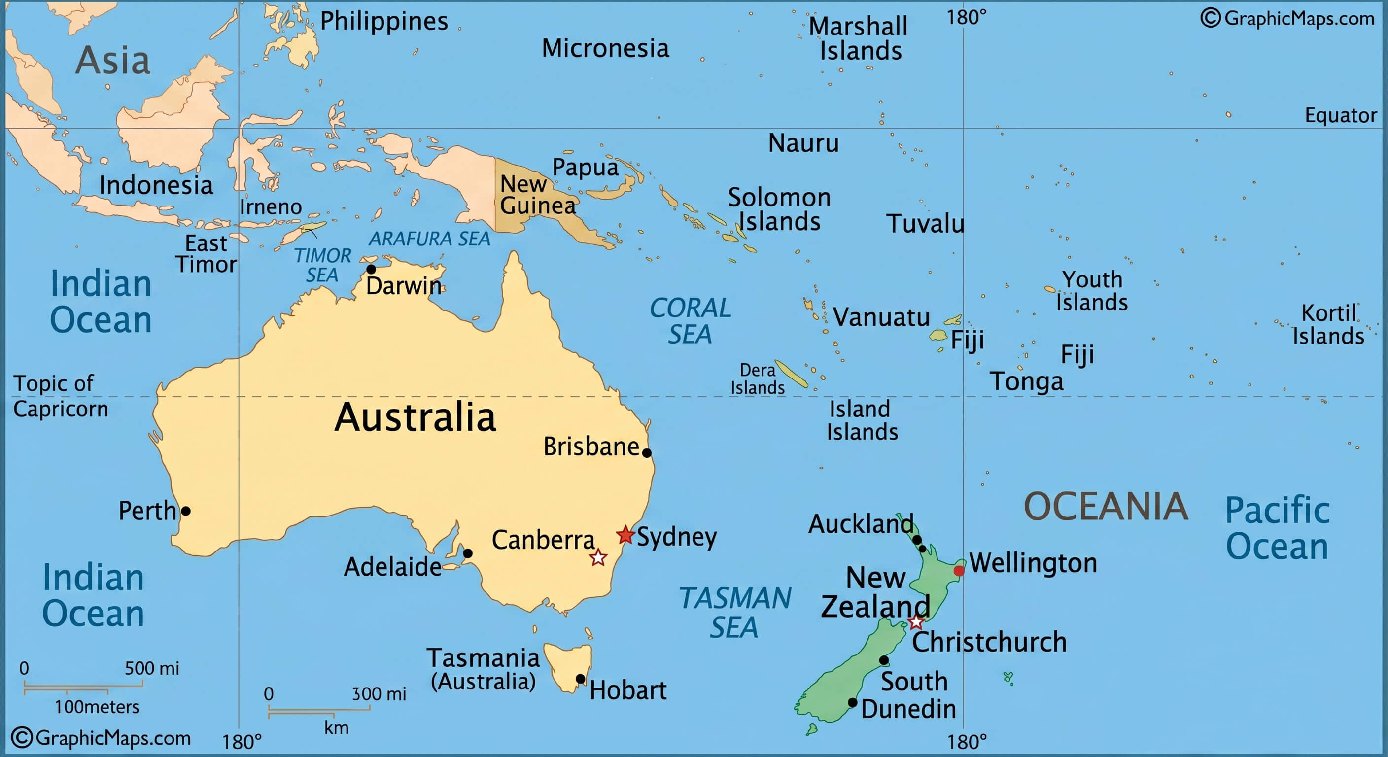 Maps of New Zealand 19 New Zealand location in Oceania map