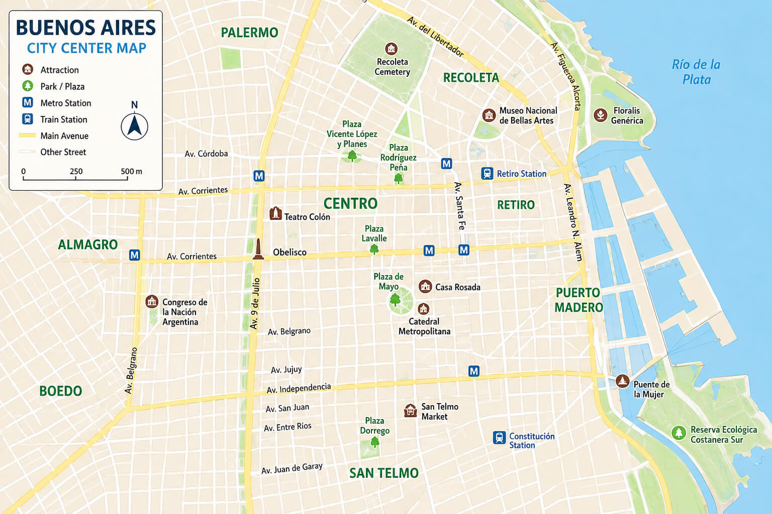 Buenos Aires city map
