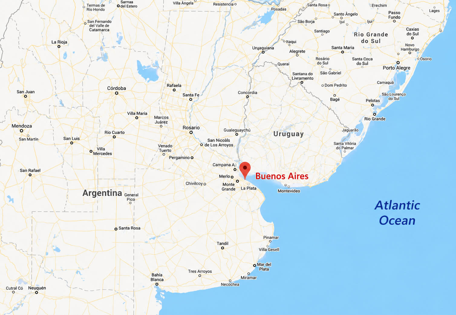 Buenos Aires Google map