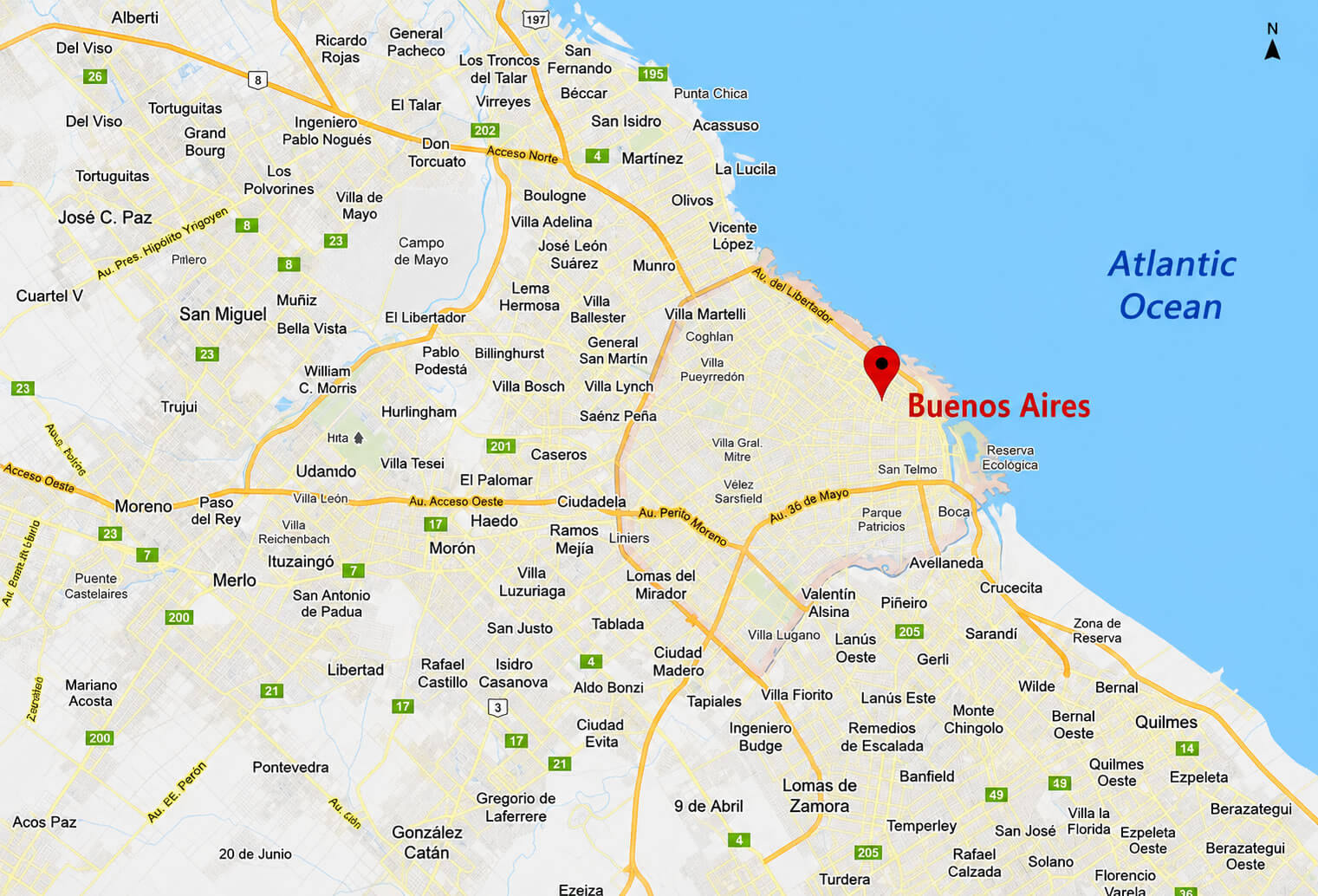 Buenos Aires location map