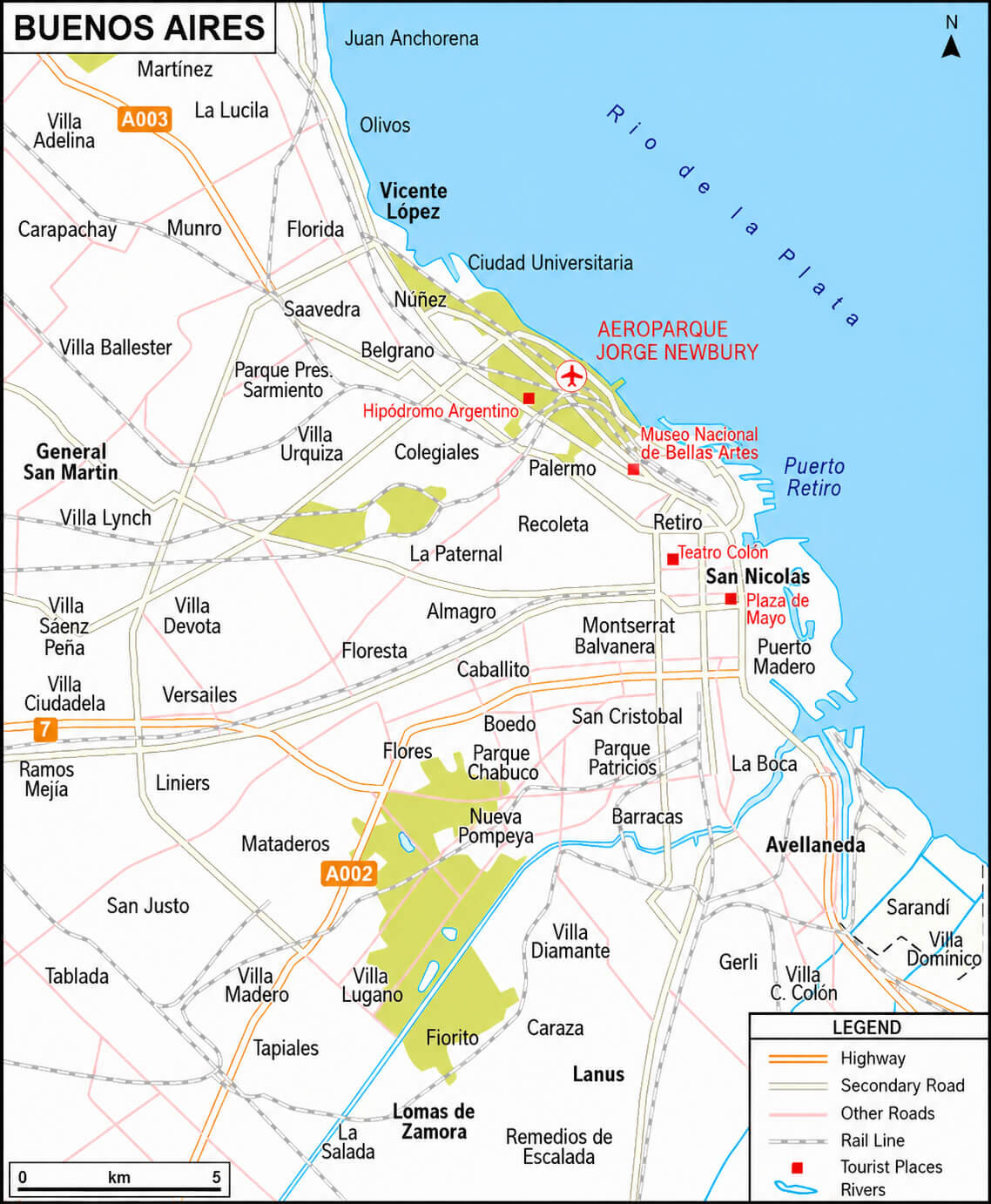 Buenos Aires neighborhood map