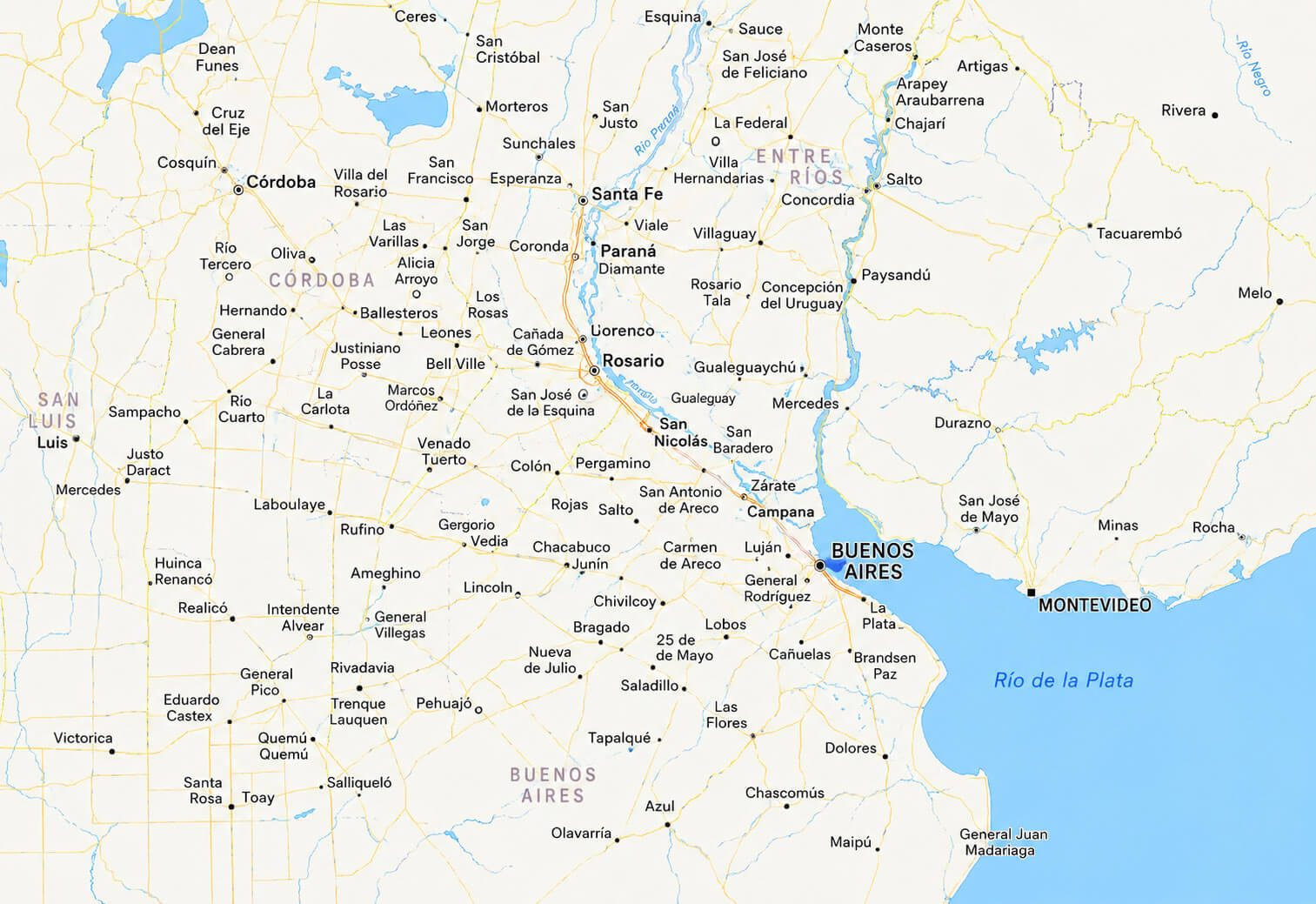 Buenos Aires province map