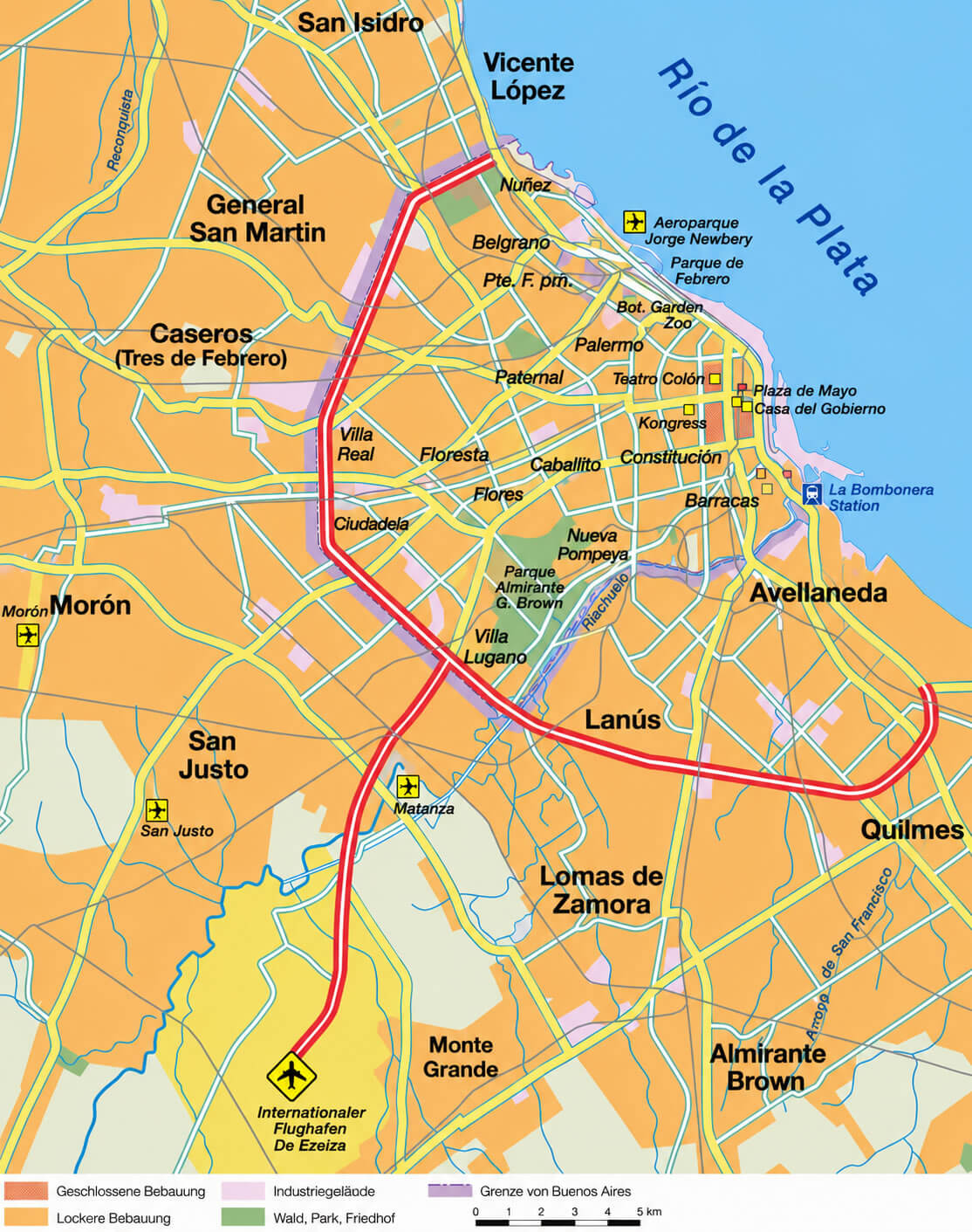 Buenos Aires road map