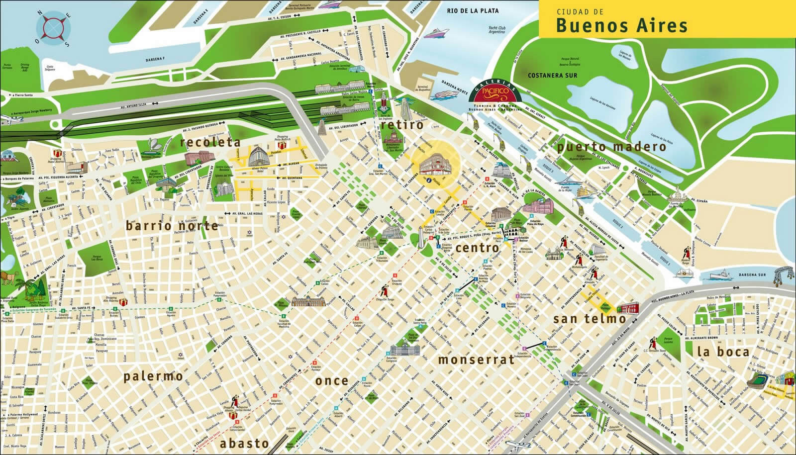 Buenos Aires travel map