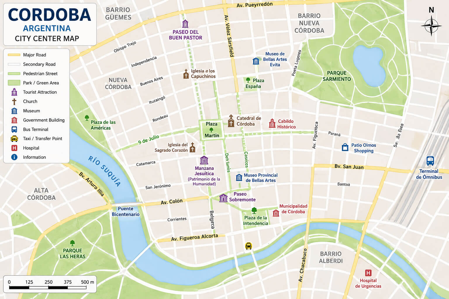 Cordoba Argentina city map