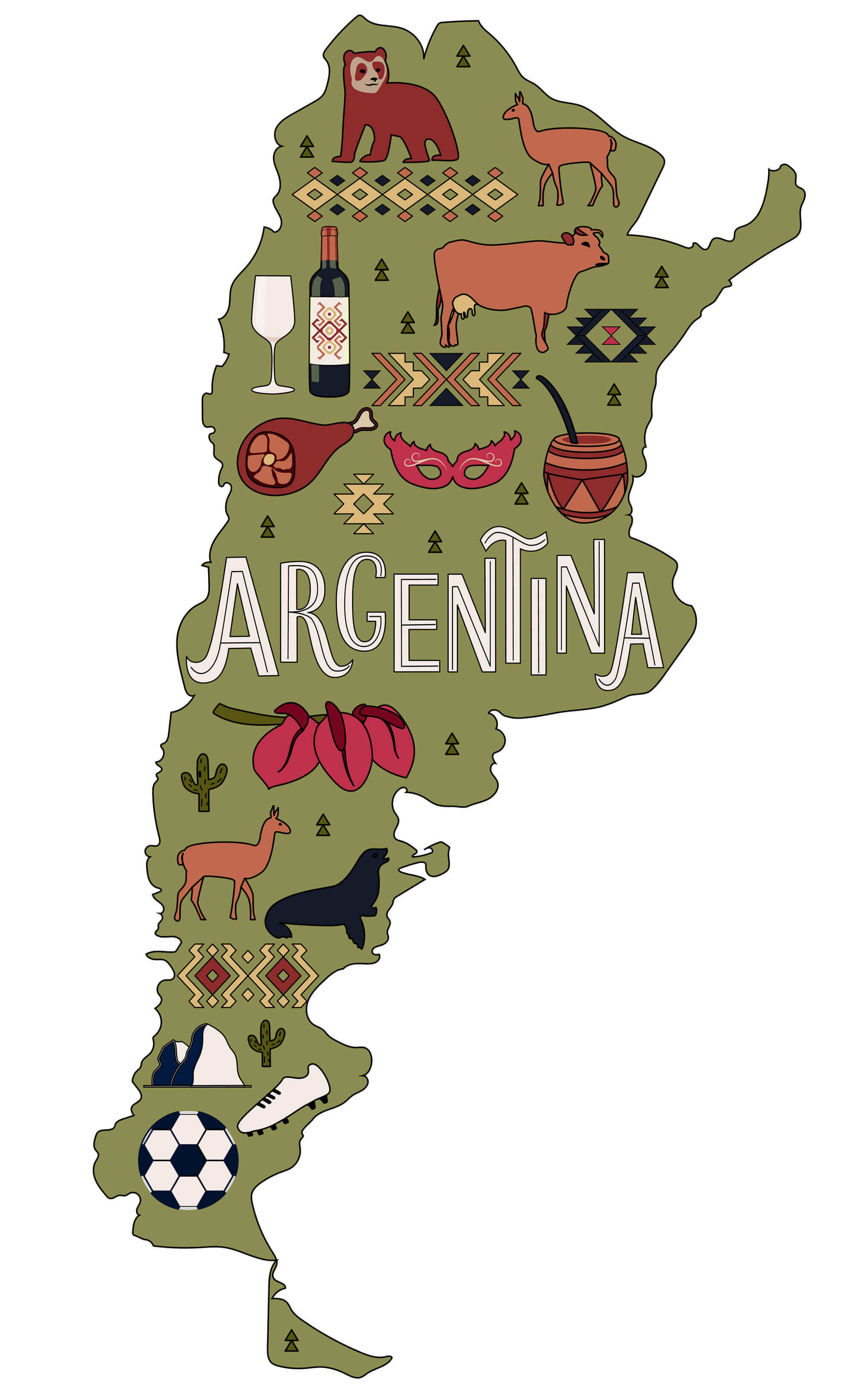 Argentina country map