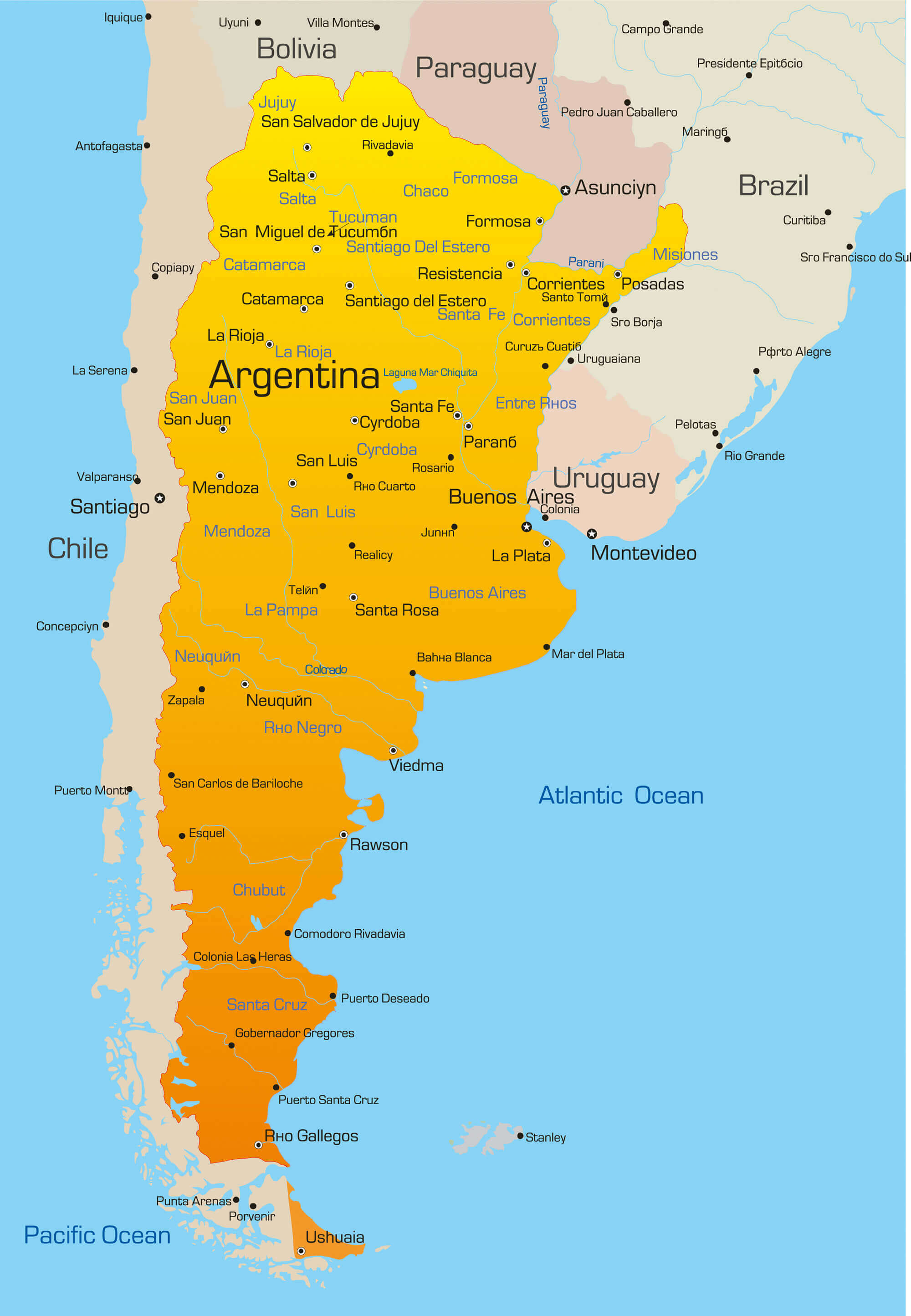 Argentina political maps
