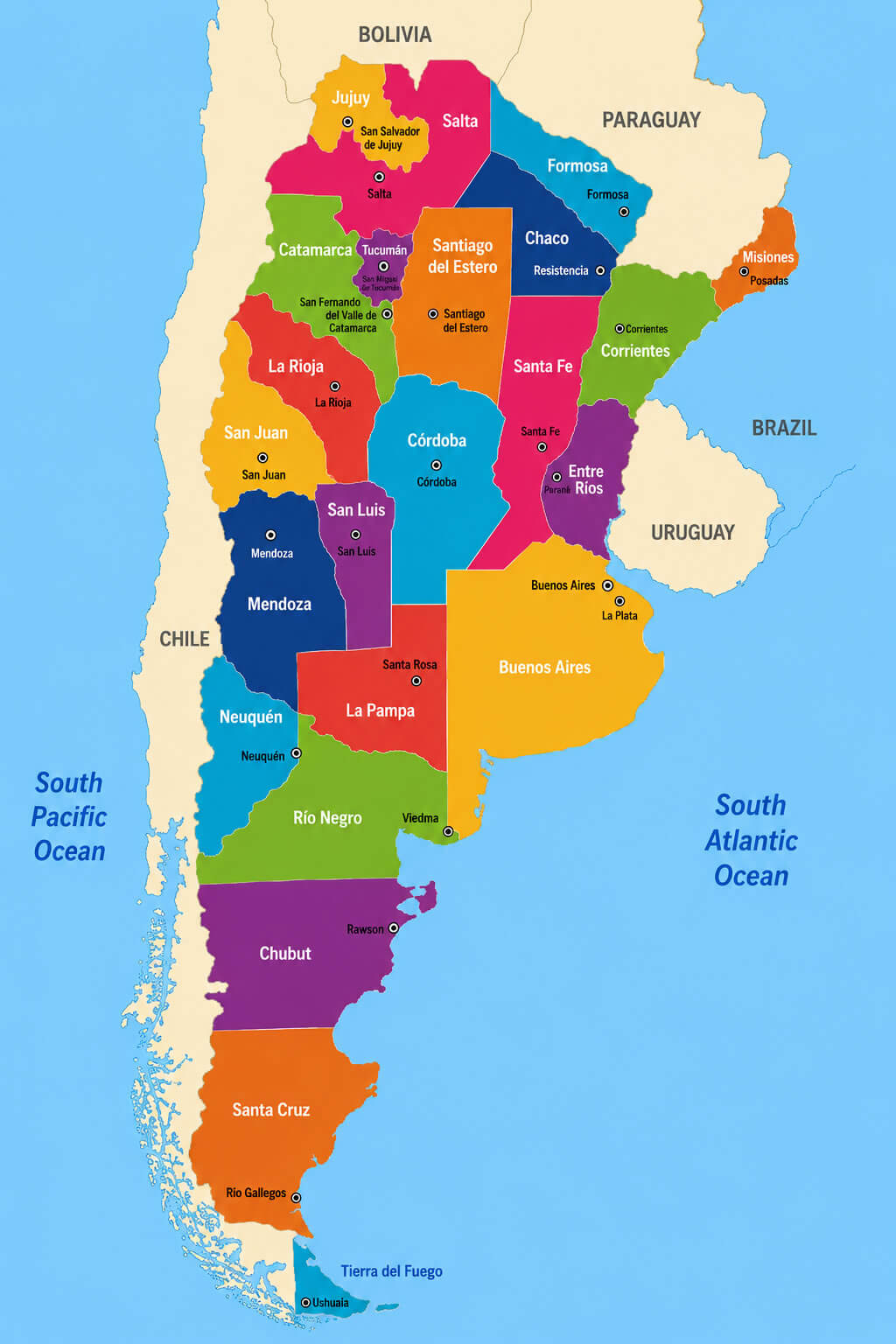 Argentina provinces maps